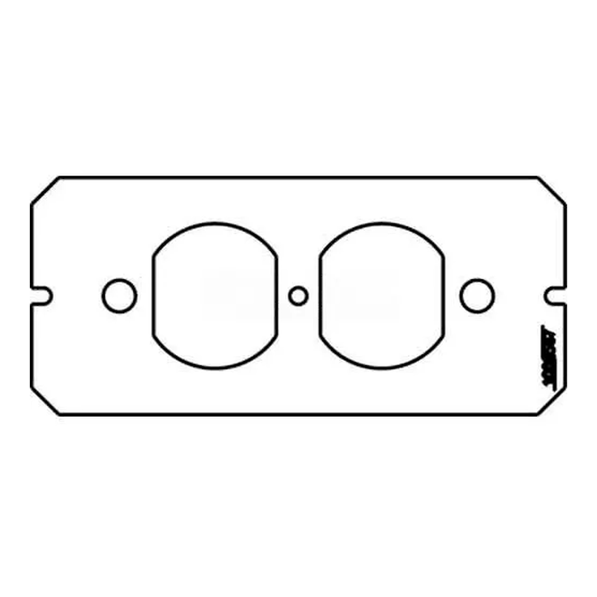 Poke-Through 1-1/2-Gang Duplex Plate with Auto-Close Doors