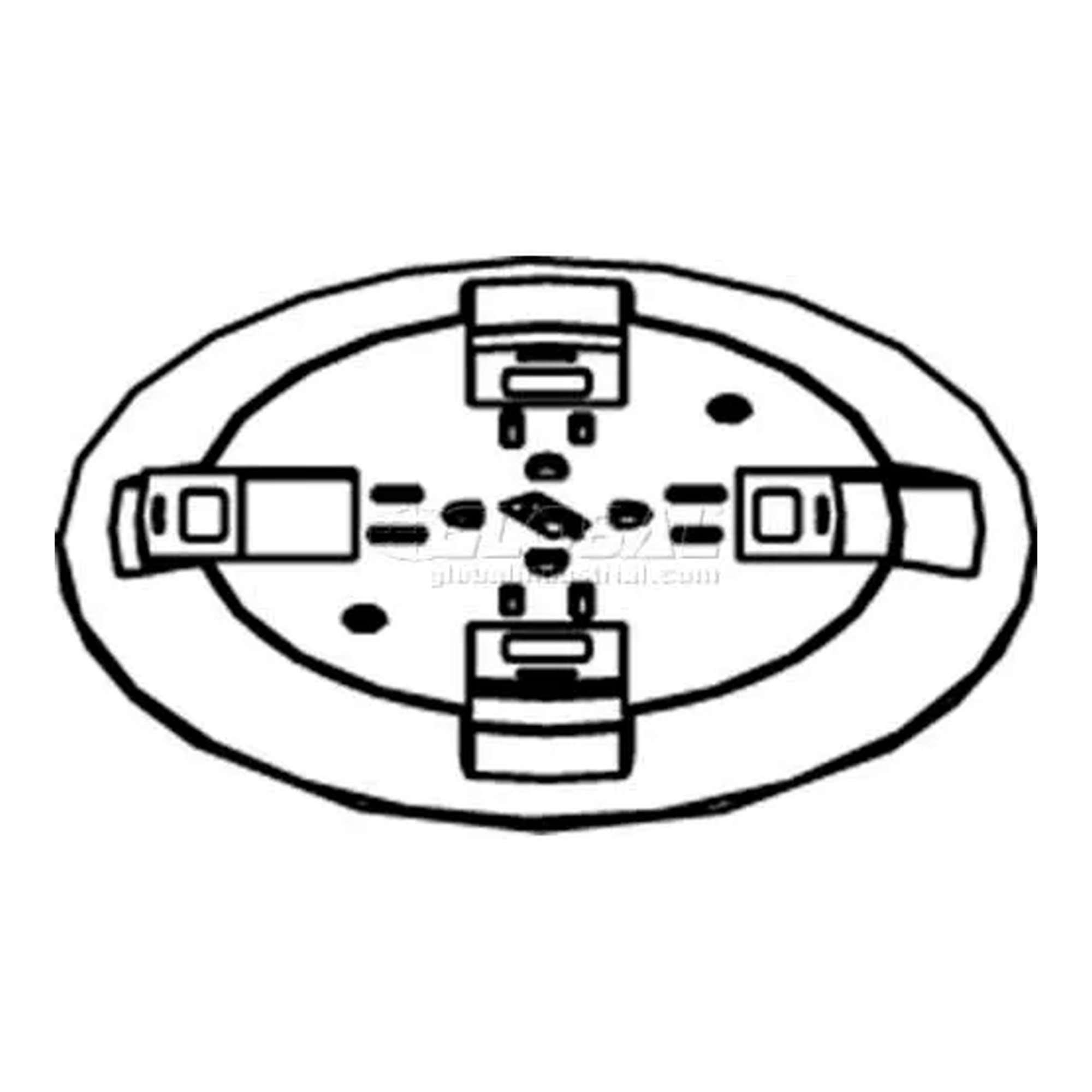 Gray Poke-Through Flange and Slide Holder Assembly