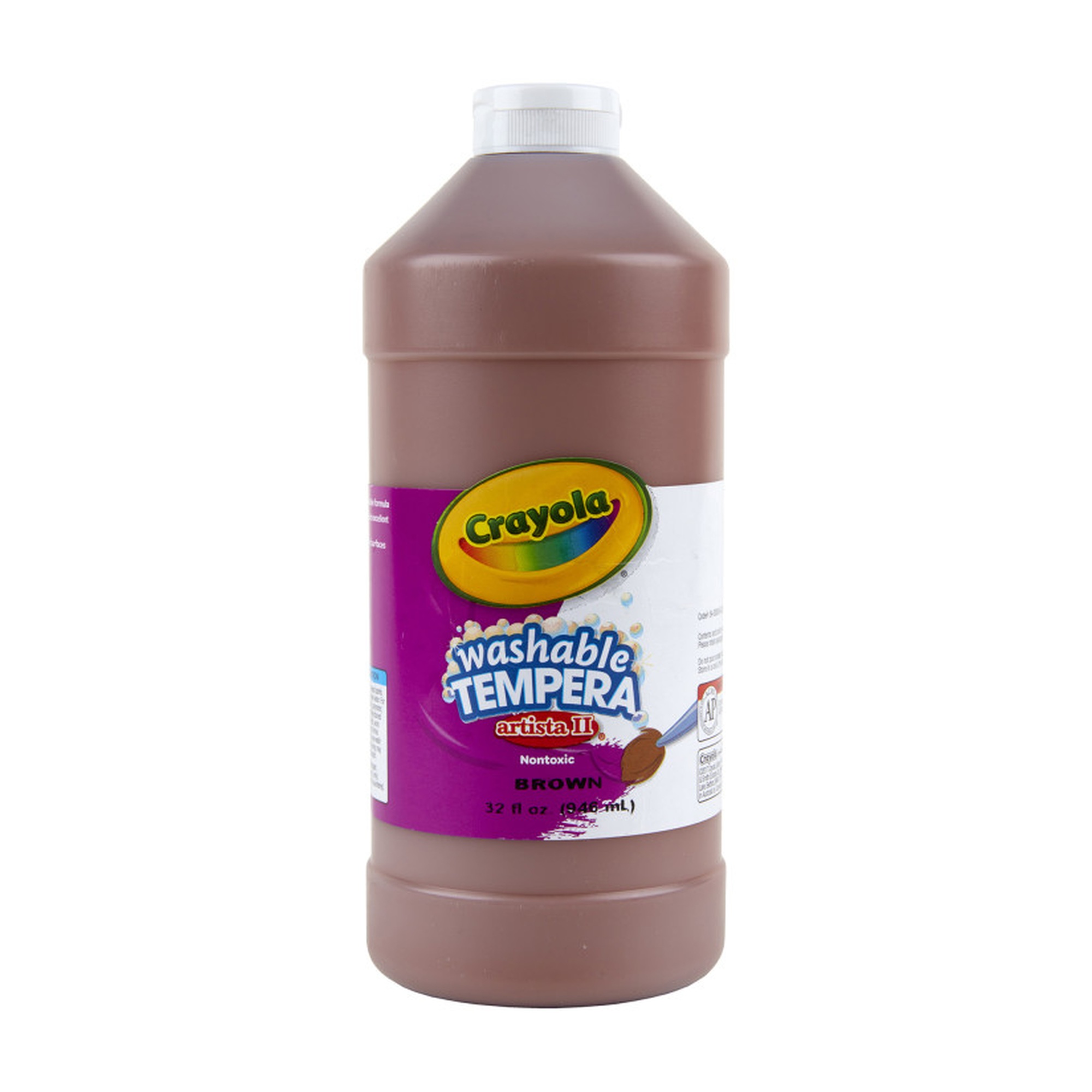 Washable Tempera Paint, Brown, 32 oz