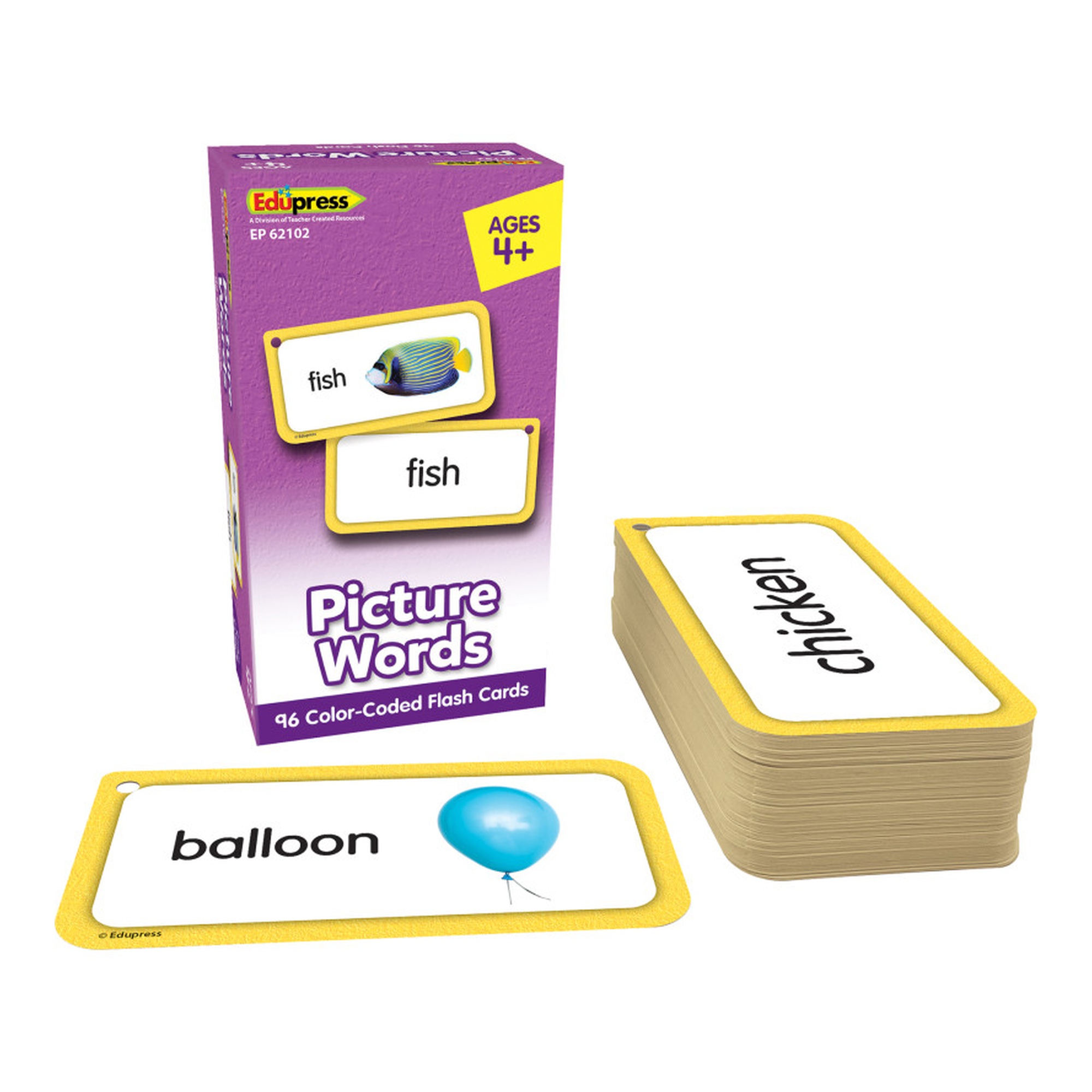 Picture Word Flash Card Set, 96 Cards