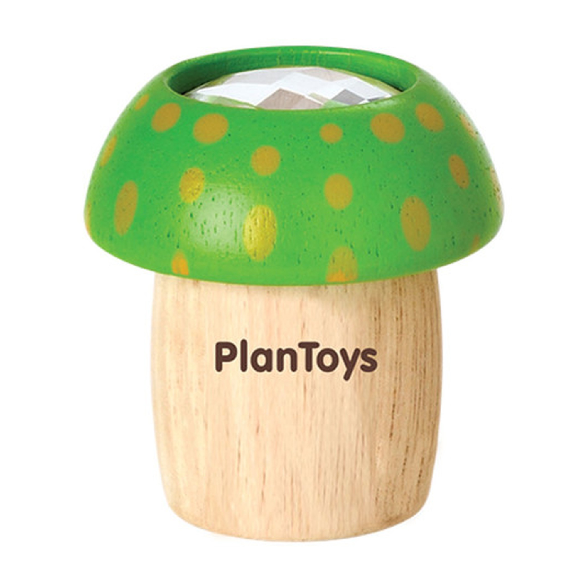 Green Mushroom Wooden Kaleidoscope Discovery Toy