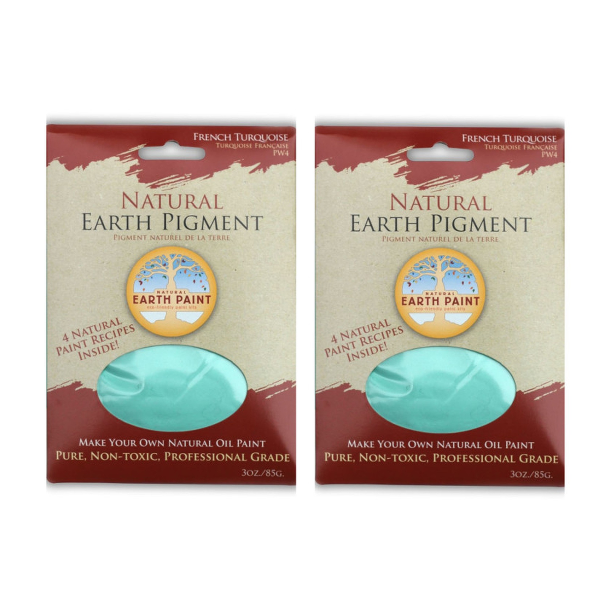 French Turquoise Earth & Mineral Pigment, 3 oz, 2-Pack