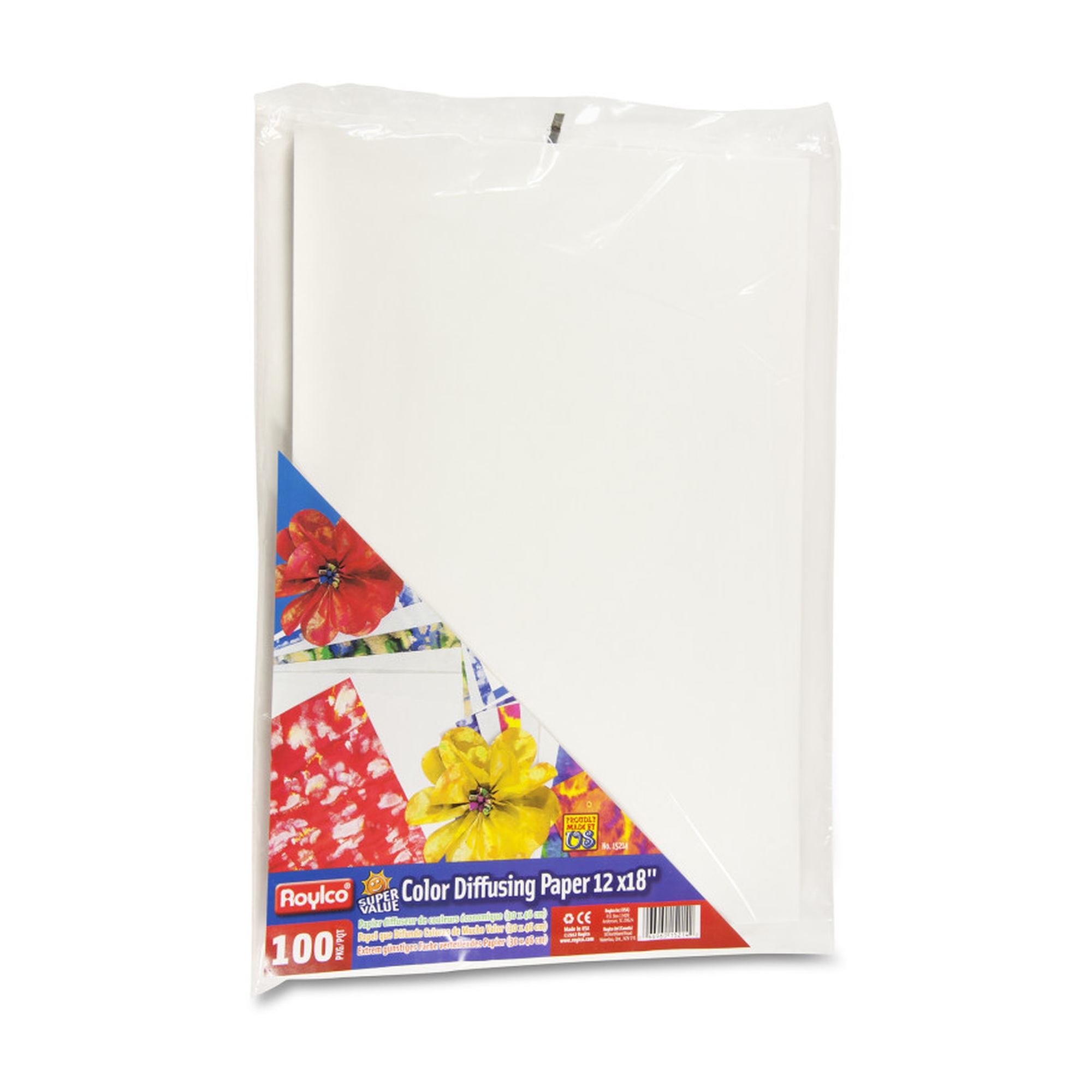Color Diffusing Paper, 12 x 18 in., White, 100 Sheets