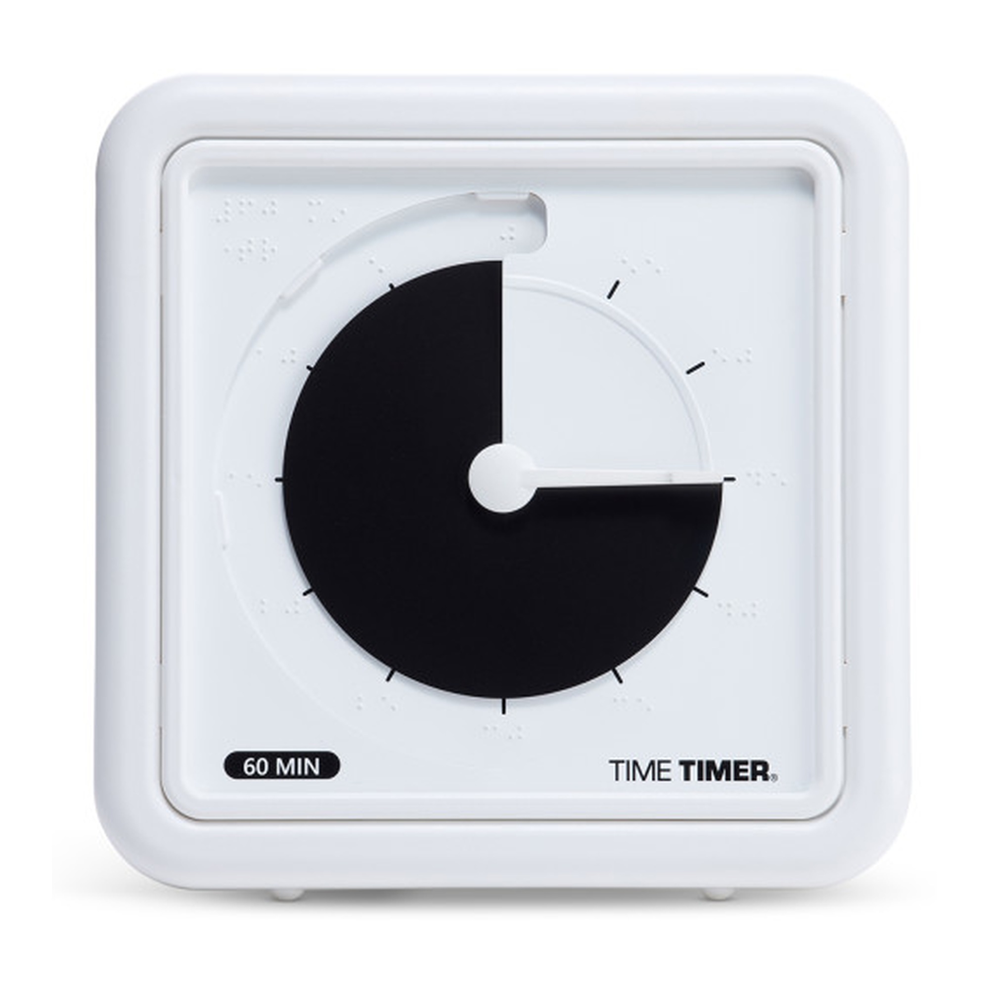 Braille 8-Inch 60-Minute Visual Timer with Black Disk