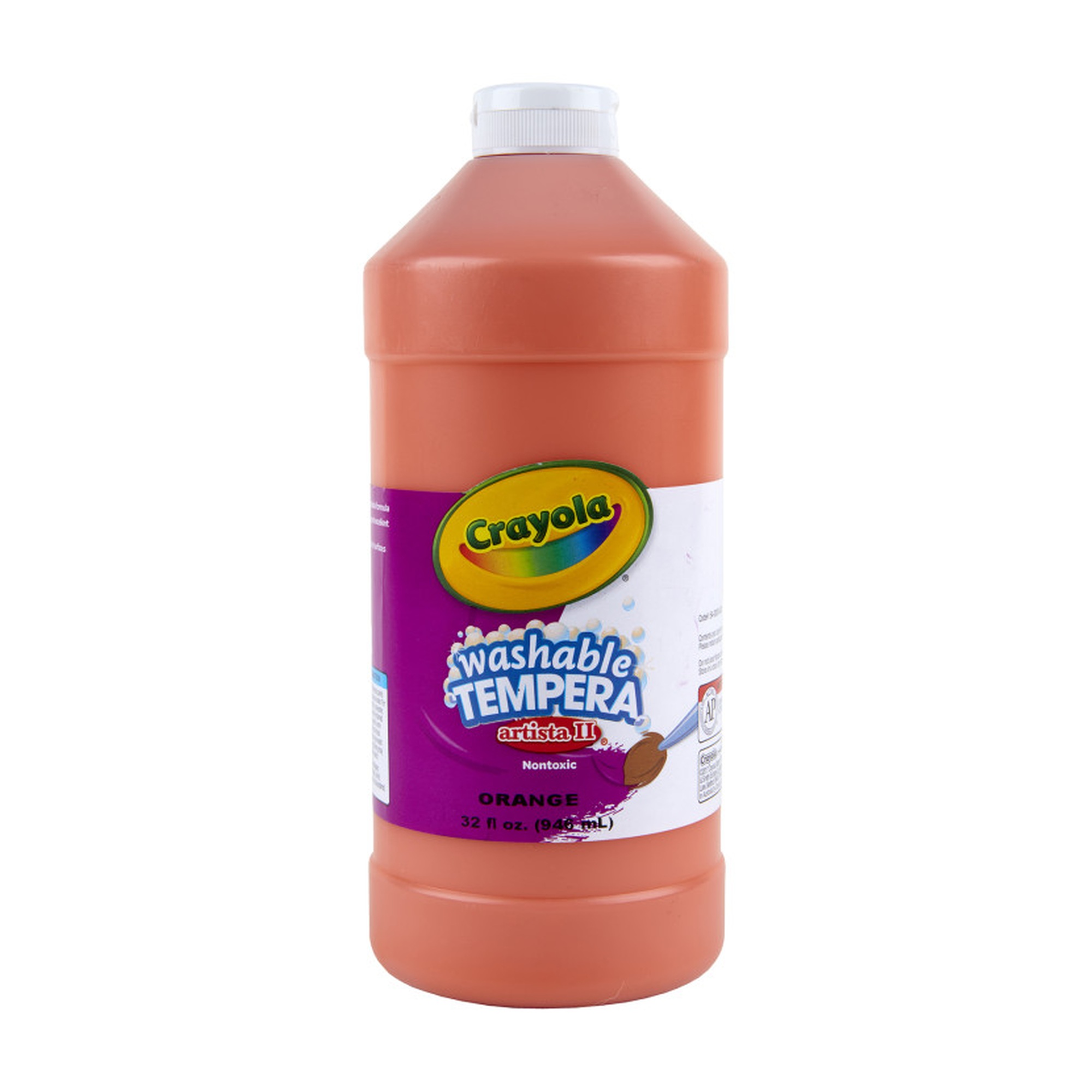 Washable Tempera Paint, Orange, 32 oz