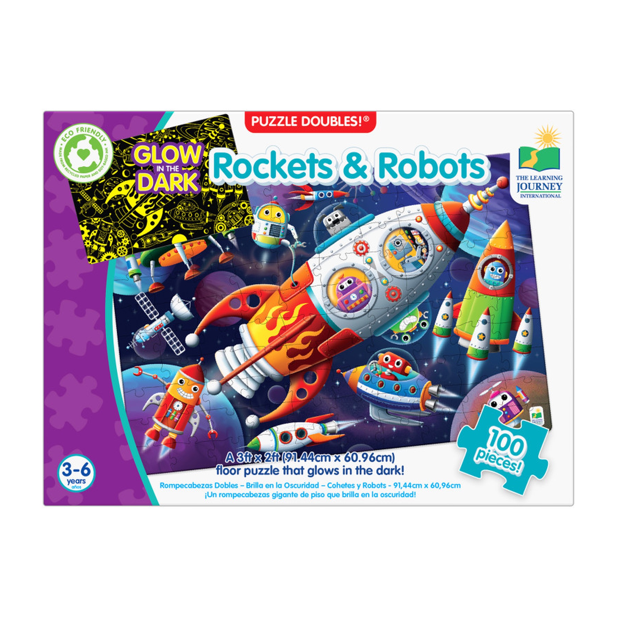 Glow-in-the-Dark Rockets & Robots Puzzle