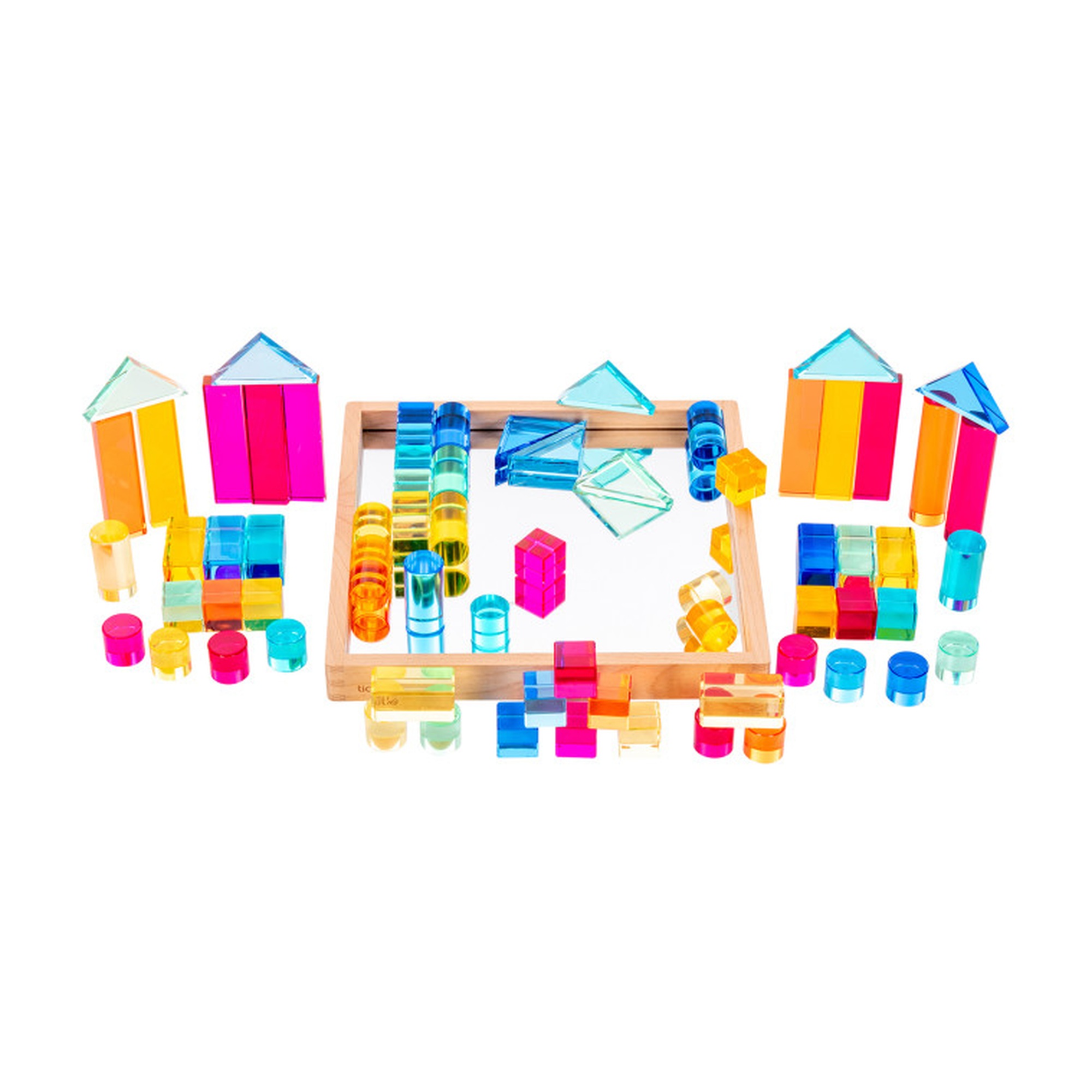 Building Shapes Mirror Tray
