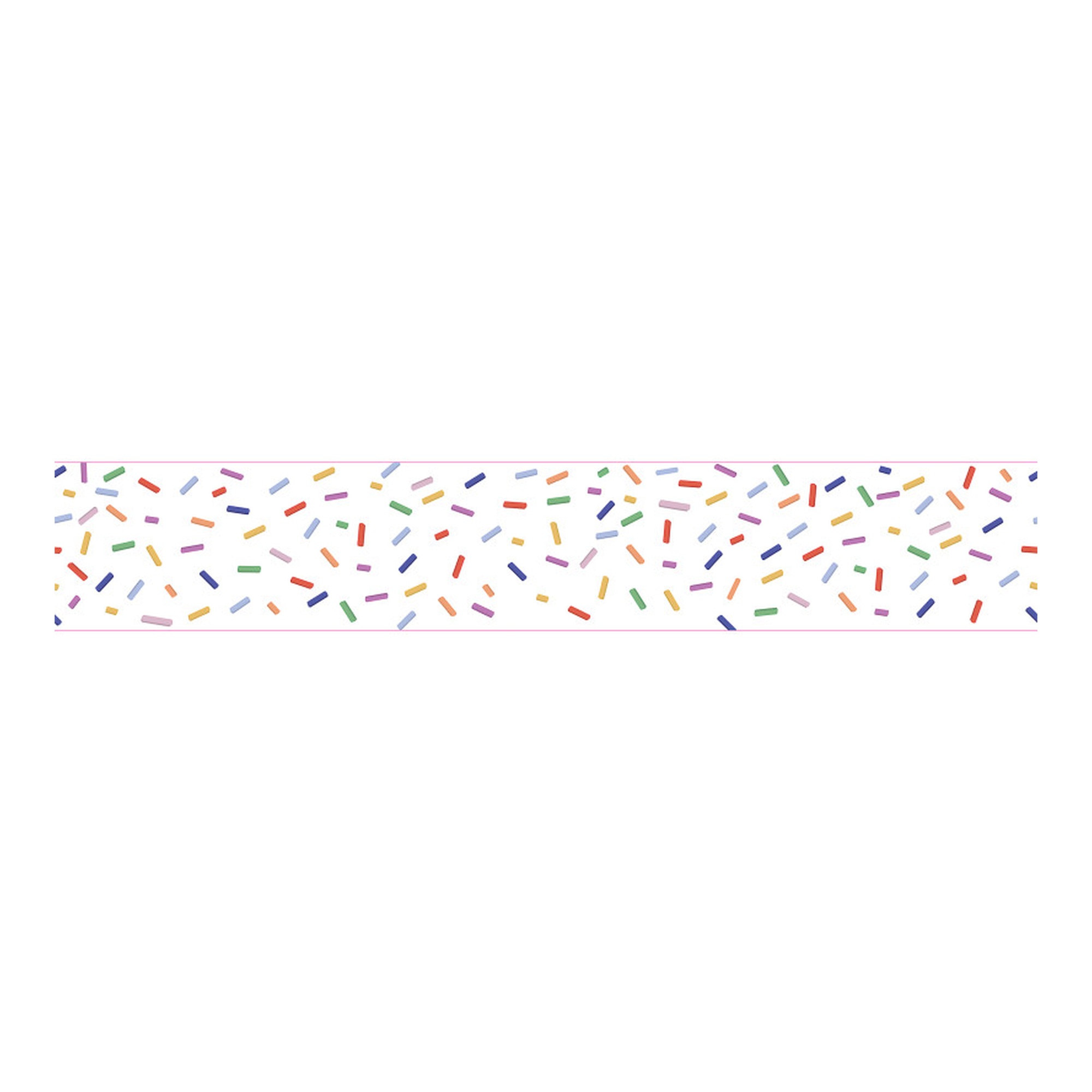Multicolor Sprinkles Straight Rolled Border Trim