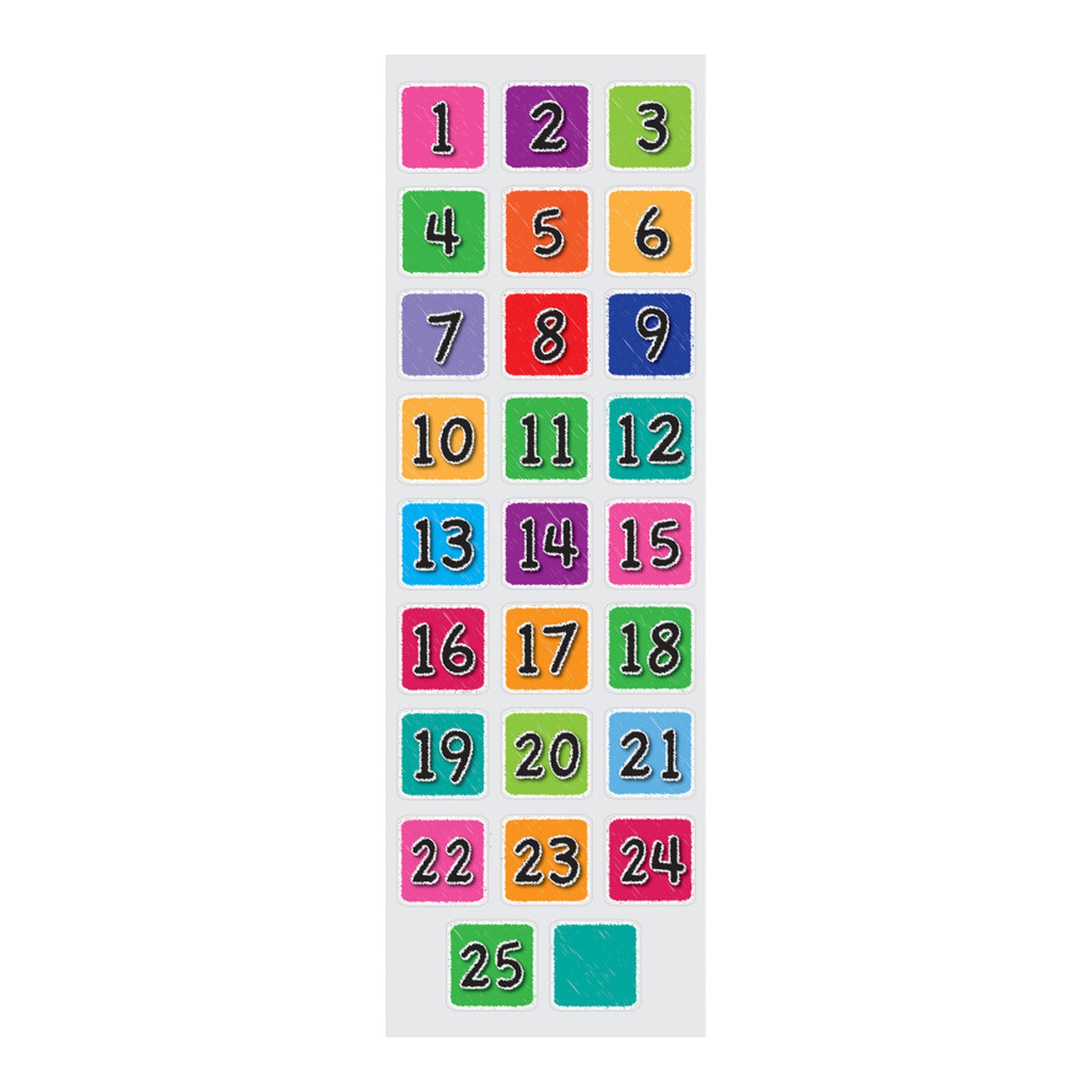 4-Inch Number Markers, 1-25, 26-Piece Set