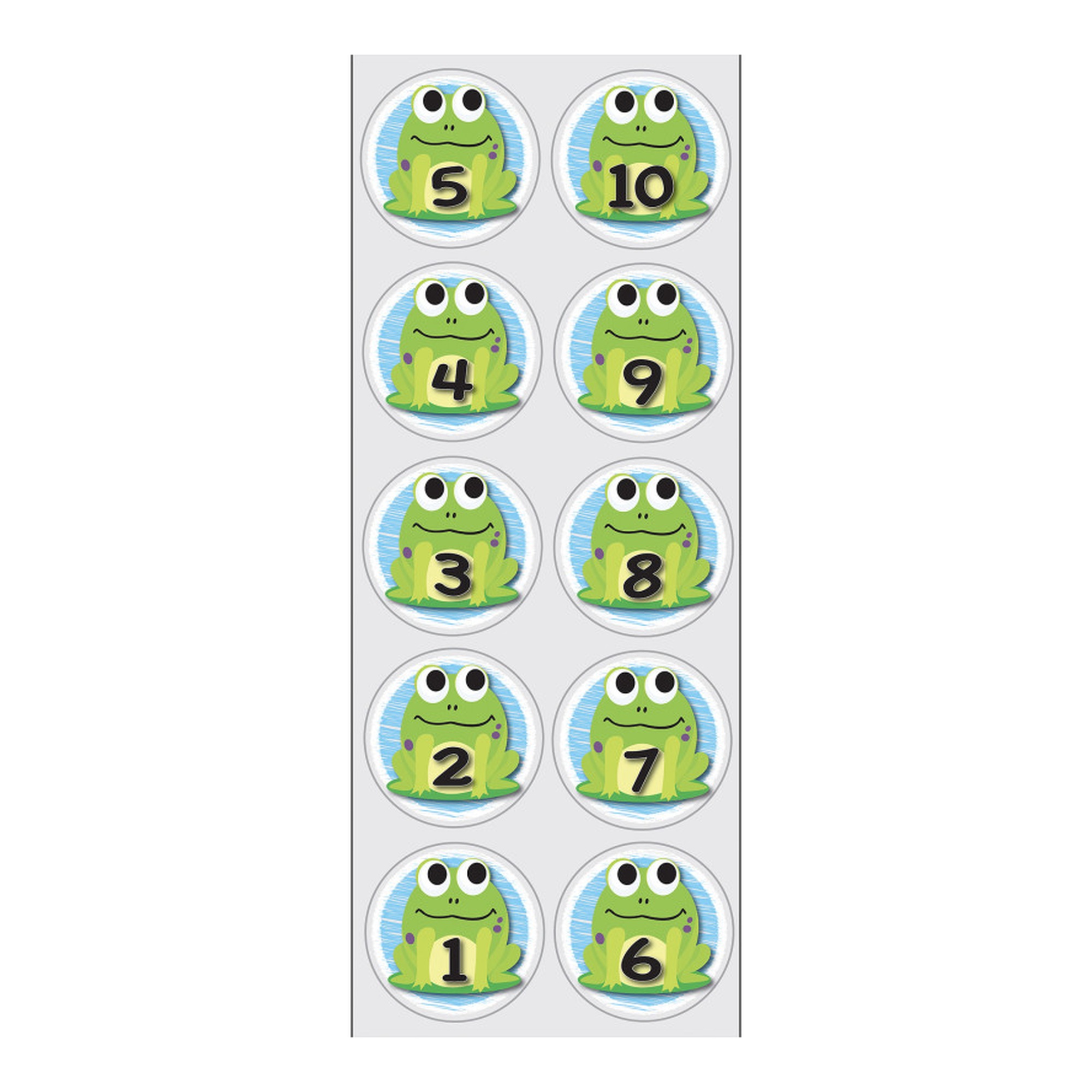 Frog Number Sensory Spots, 1–10, 6 in., 10-Piece Set
