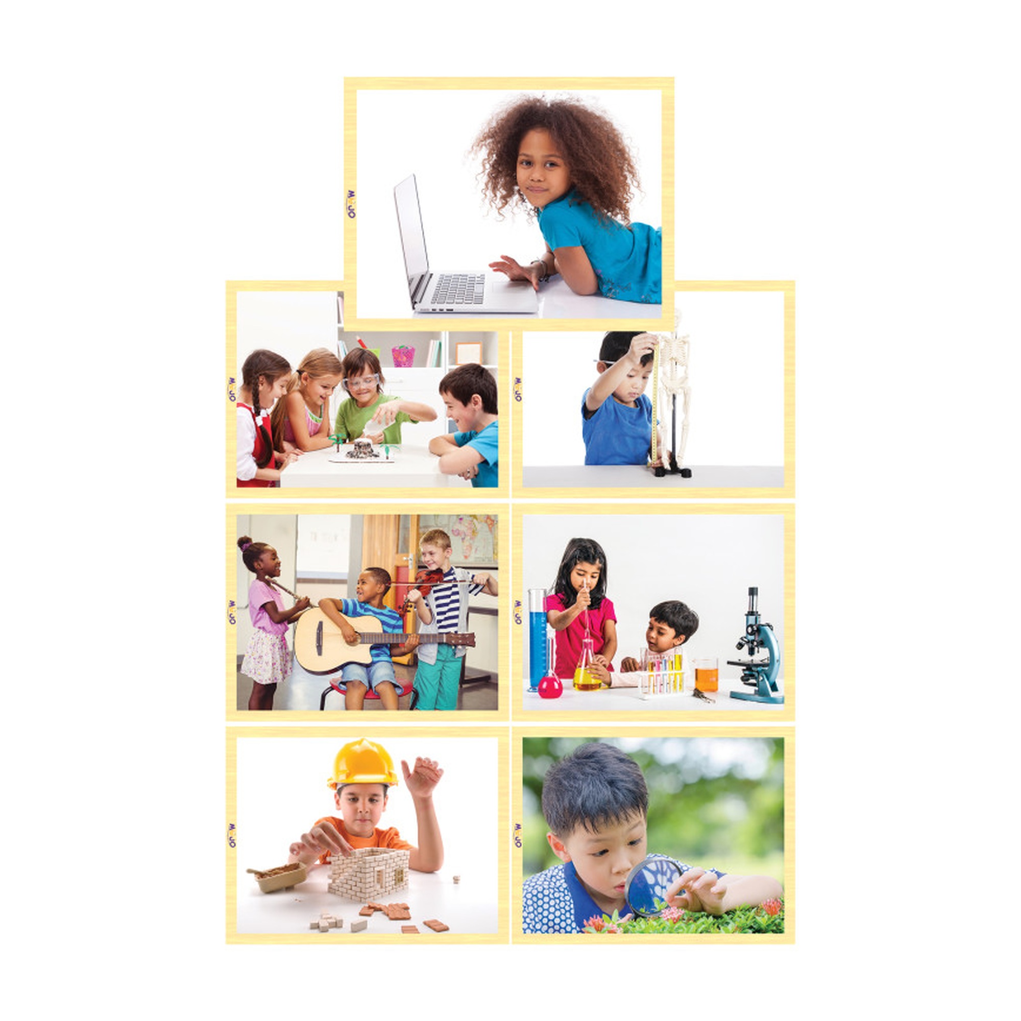 Wooden STEAM Learning Puzzle Set, 7 Puzzles