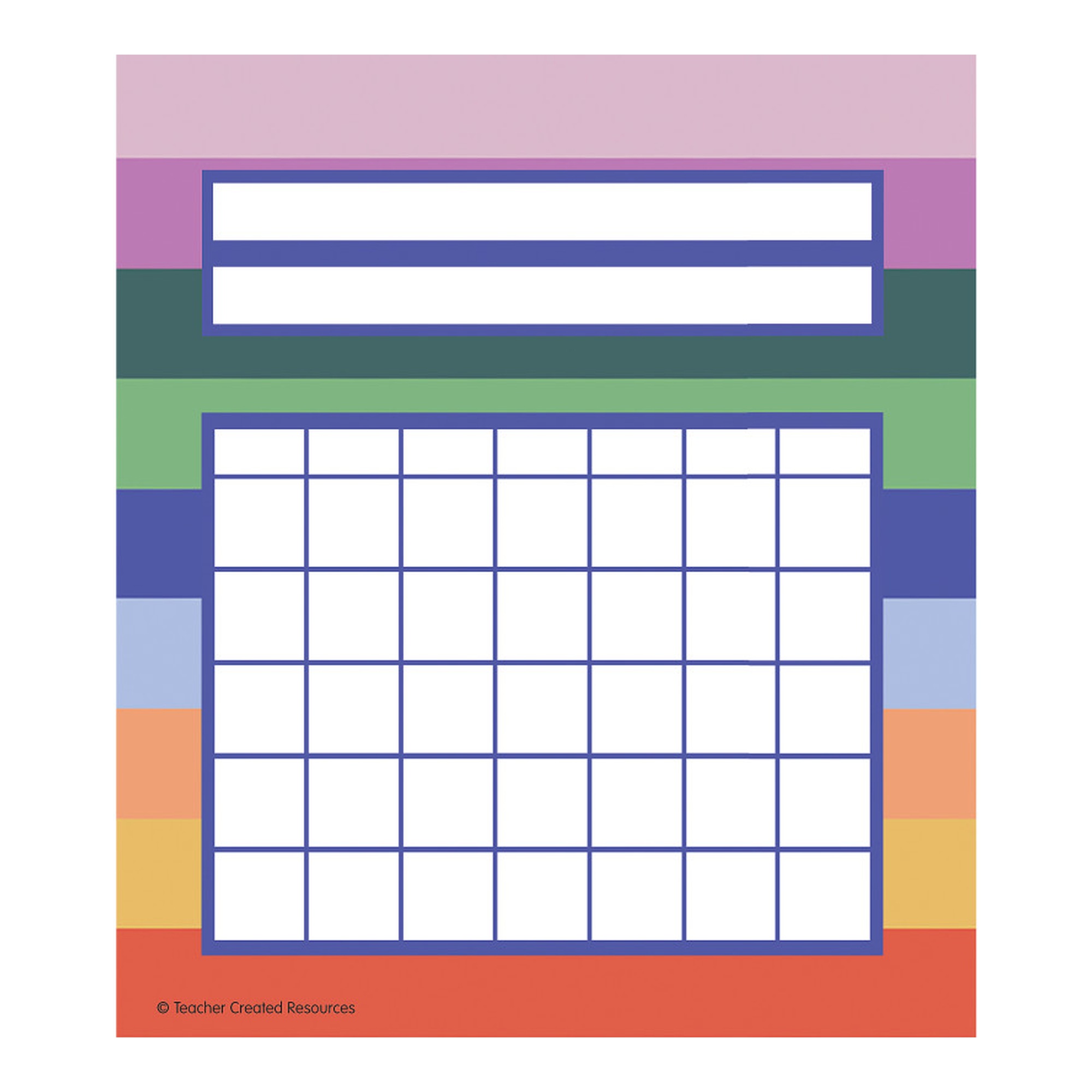 Colorful 7-Column Incentive Charts