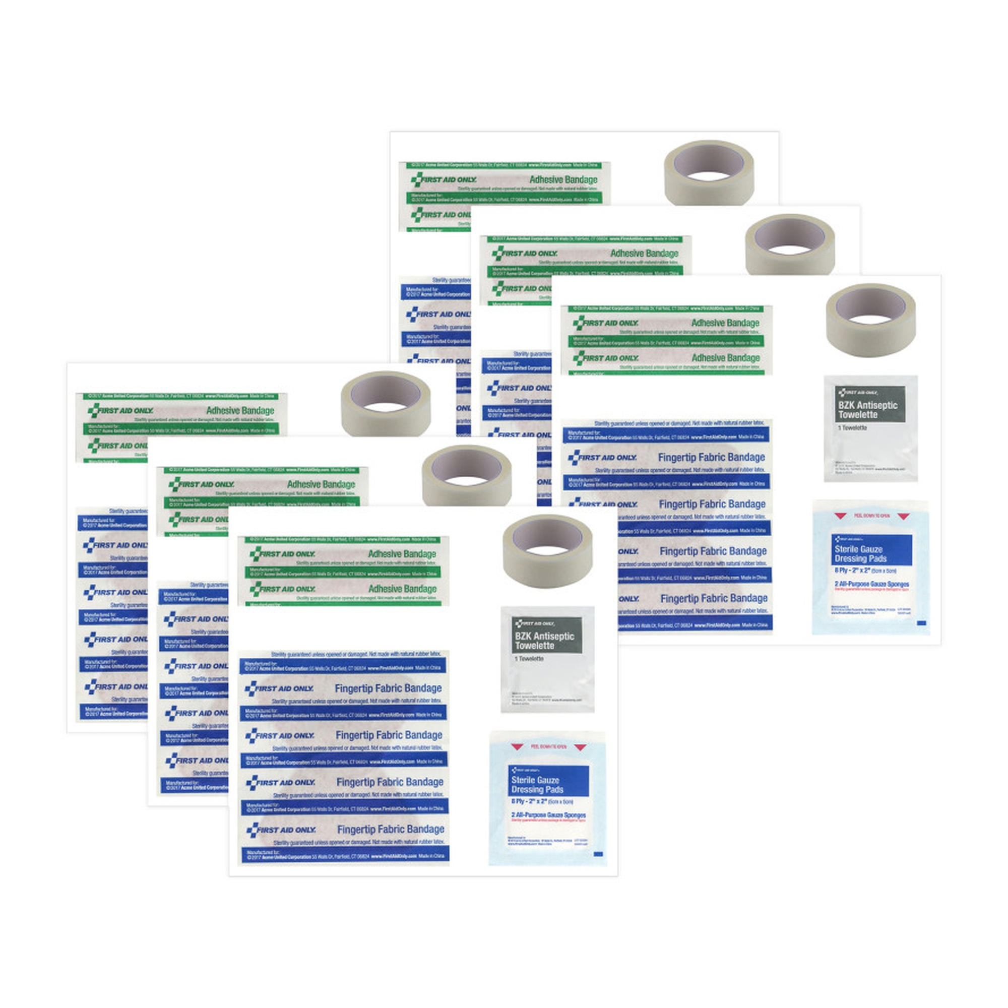 Classroom Single-Use First Aid Kit Refills, Pack of 6
