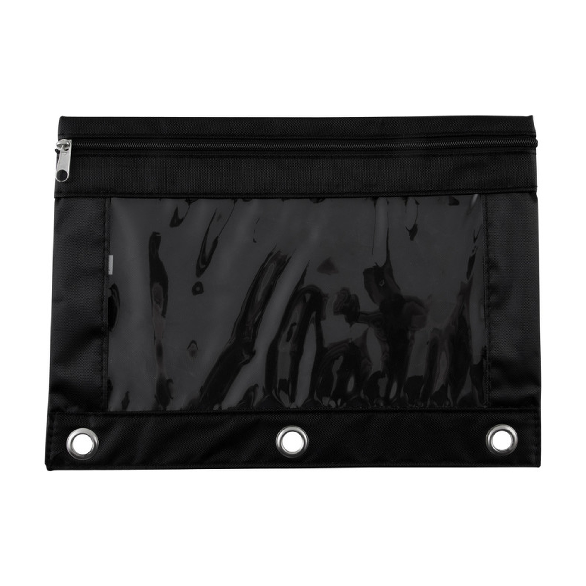 Clear and Black Binder Pencil Pouch