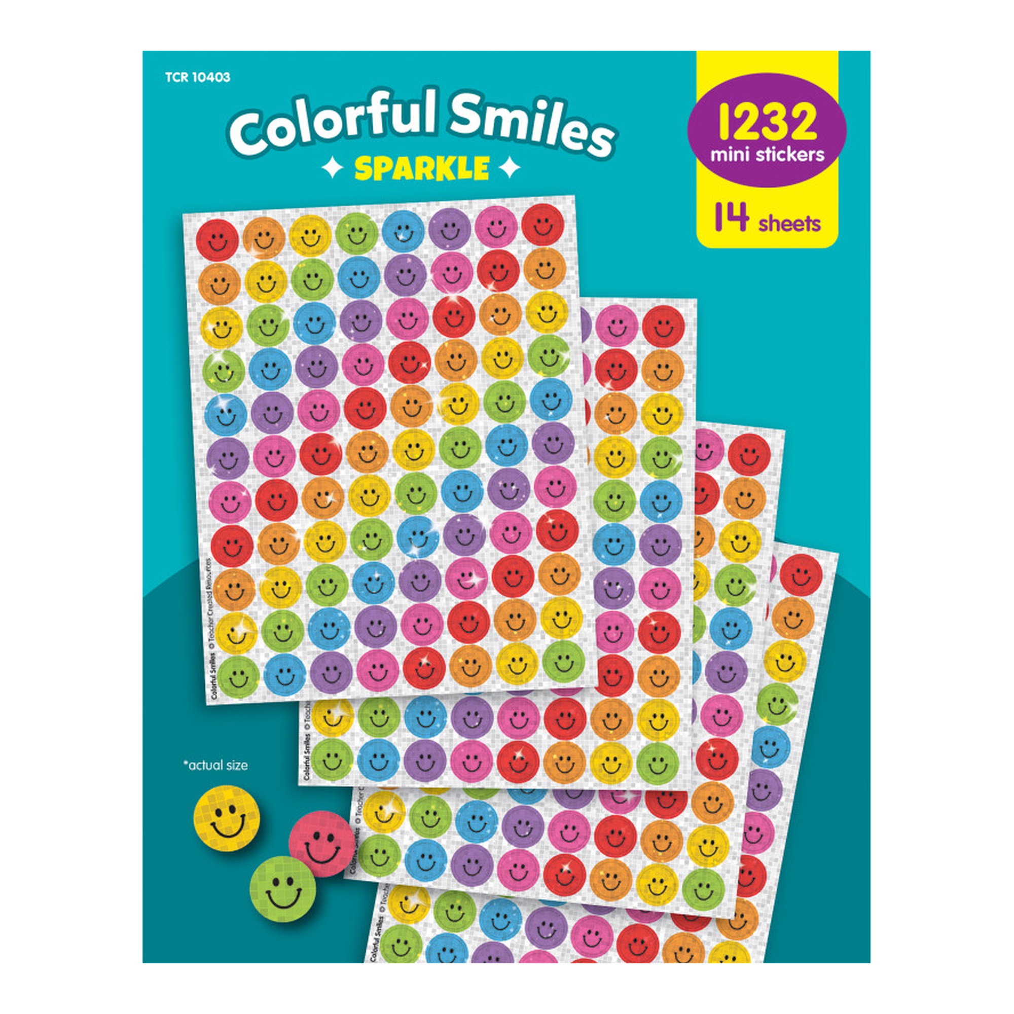 Colorful Smiles Sparkle Mini Stickers Value Pack