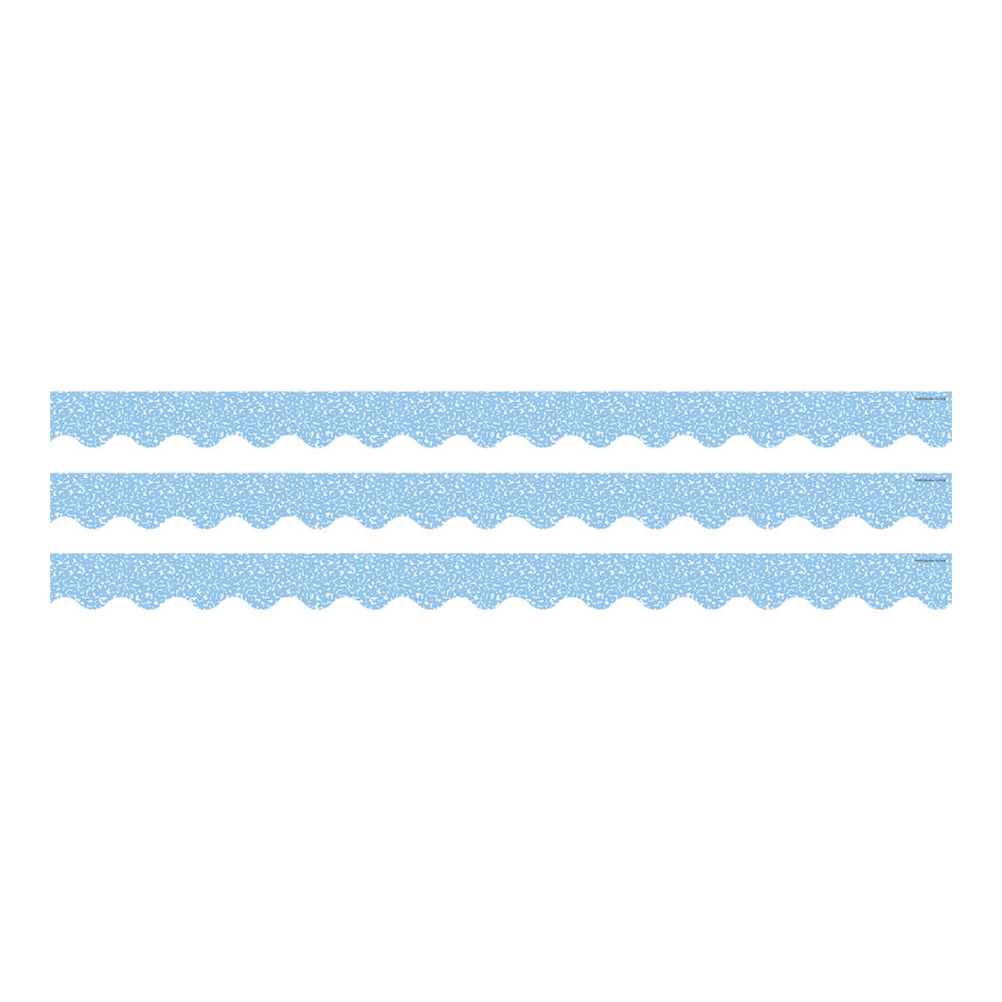 Composition Blue Scalloped Border Trim, 3-Pack