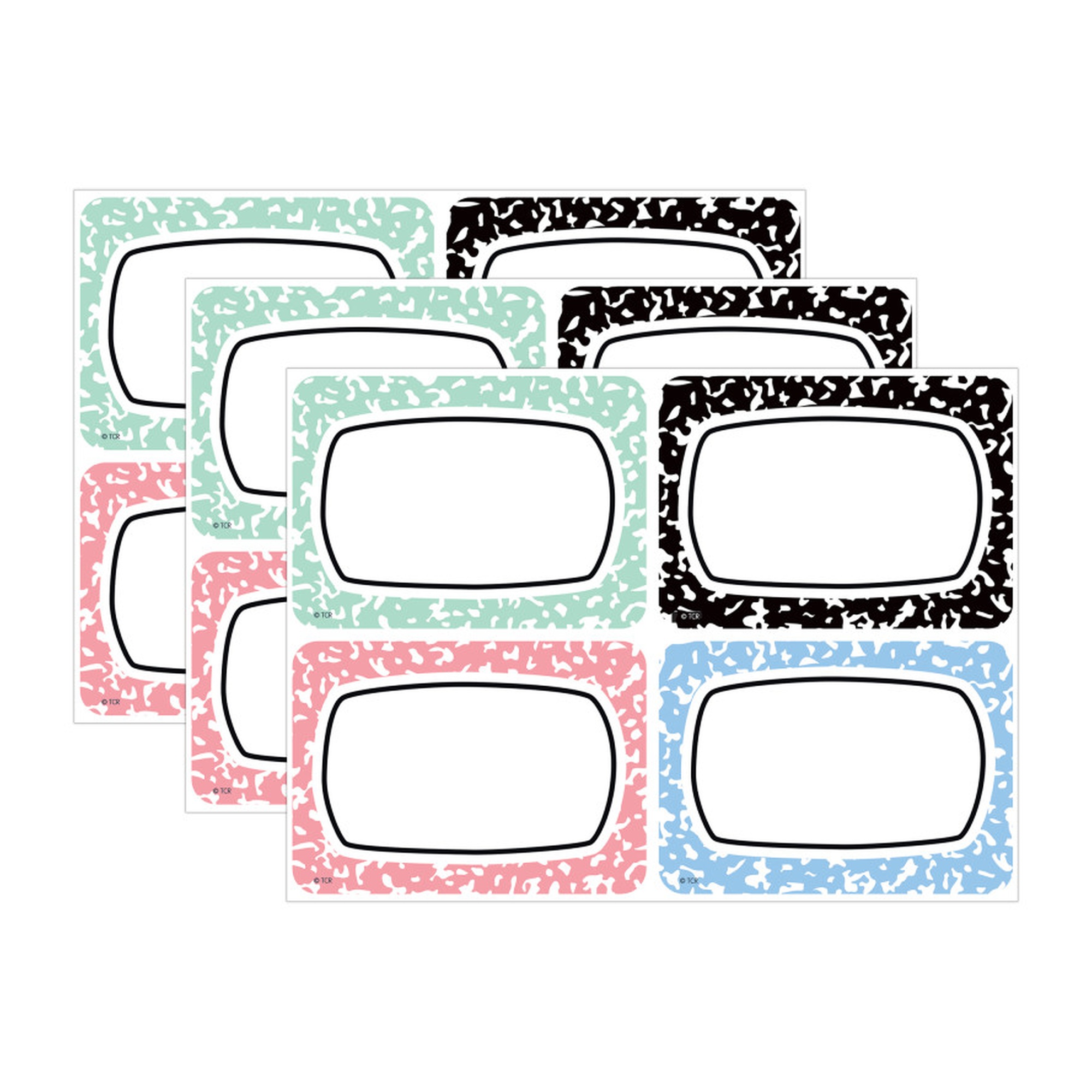 Multicolor Classroom Name Tags, 108 Count