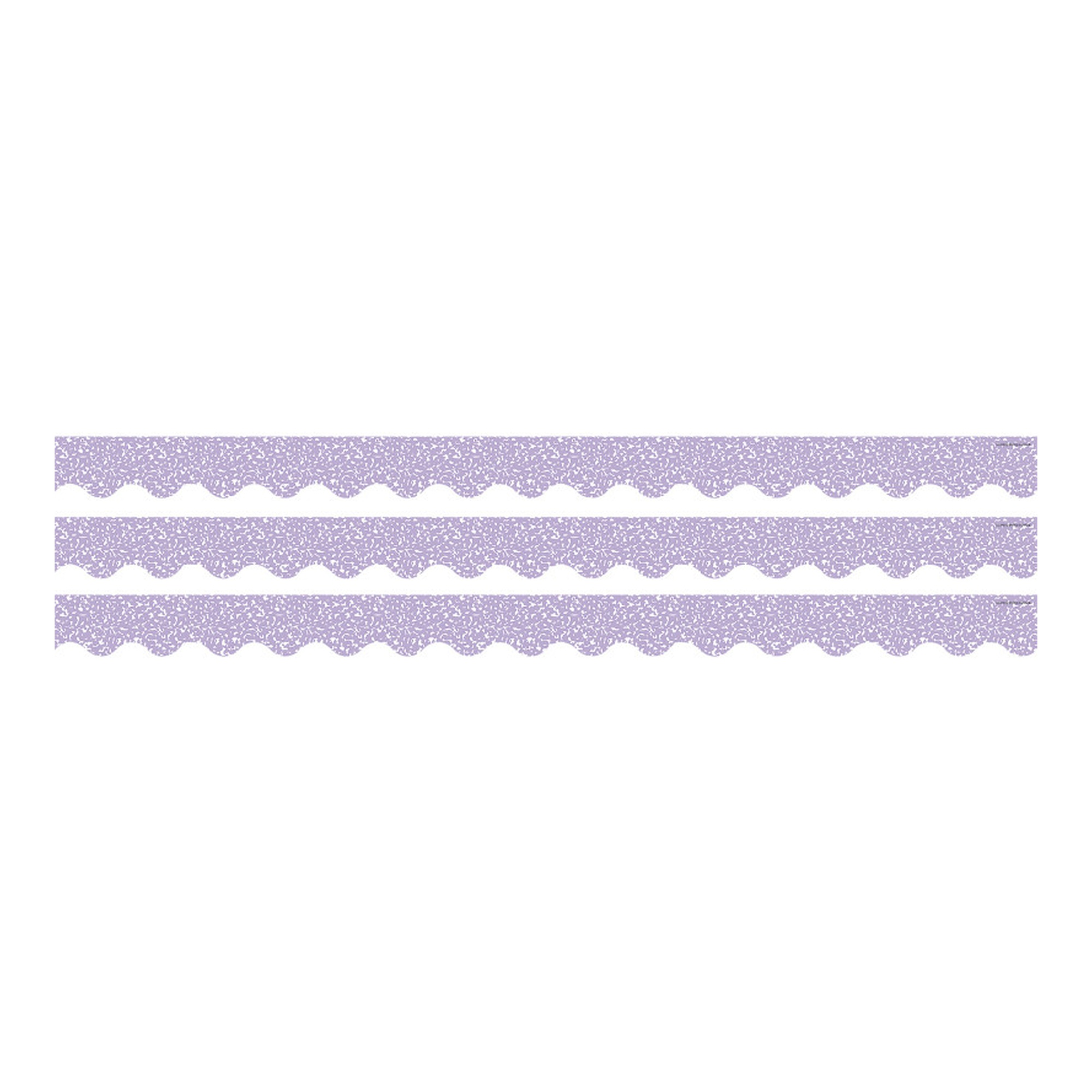 Composition Purple Scalloped Border Trim, 105 Feet, 3 Packs
