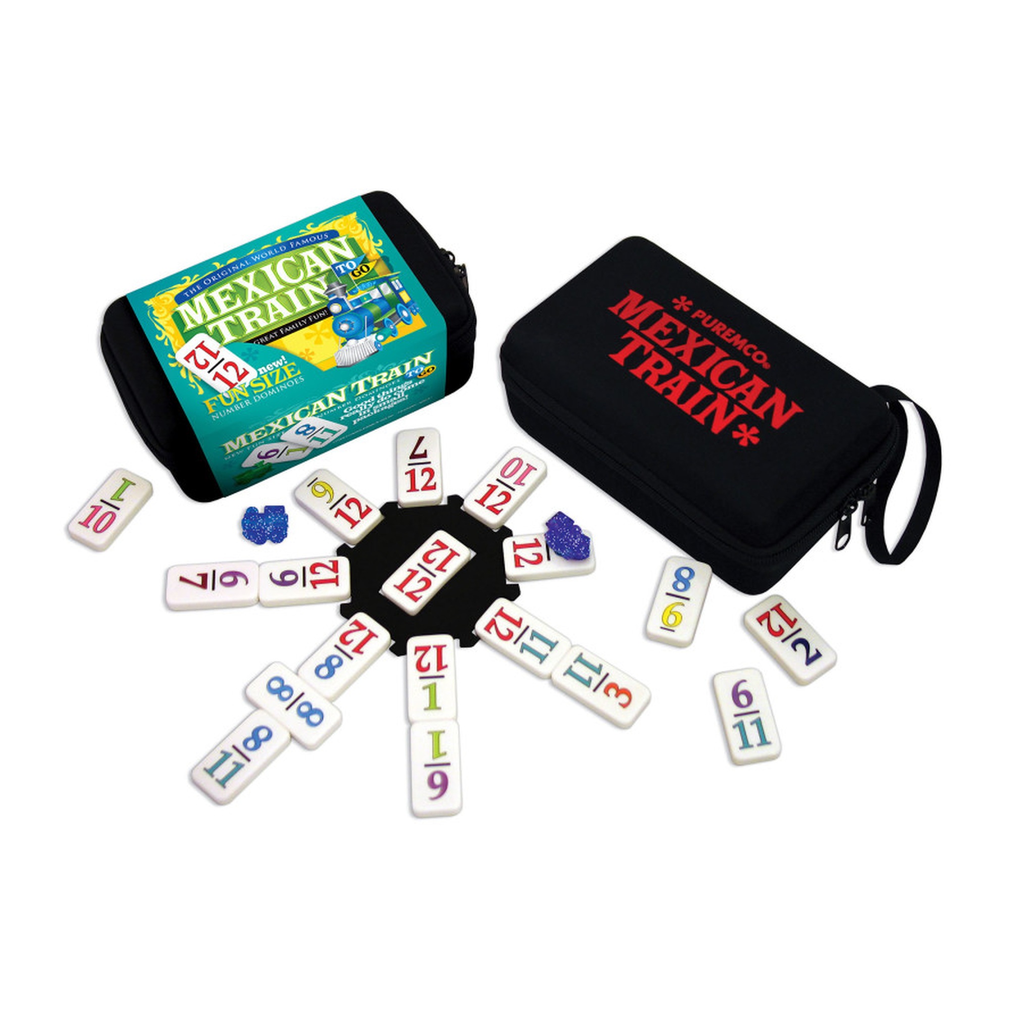 Mexican Train To-Go Domino Game Set