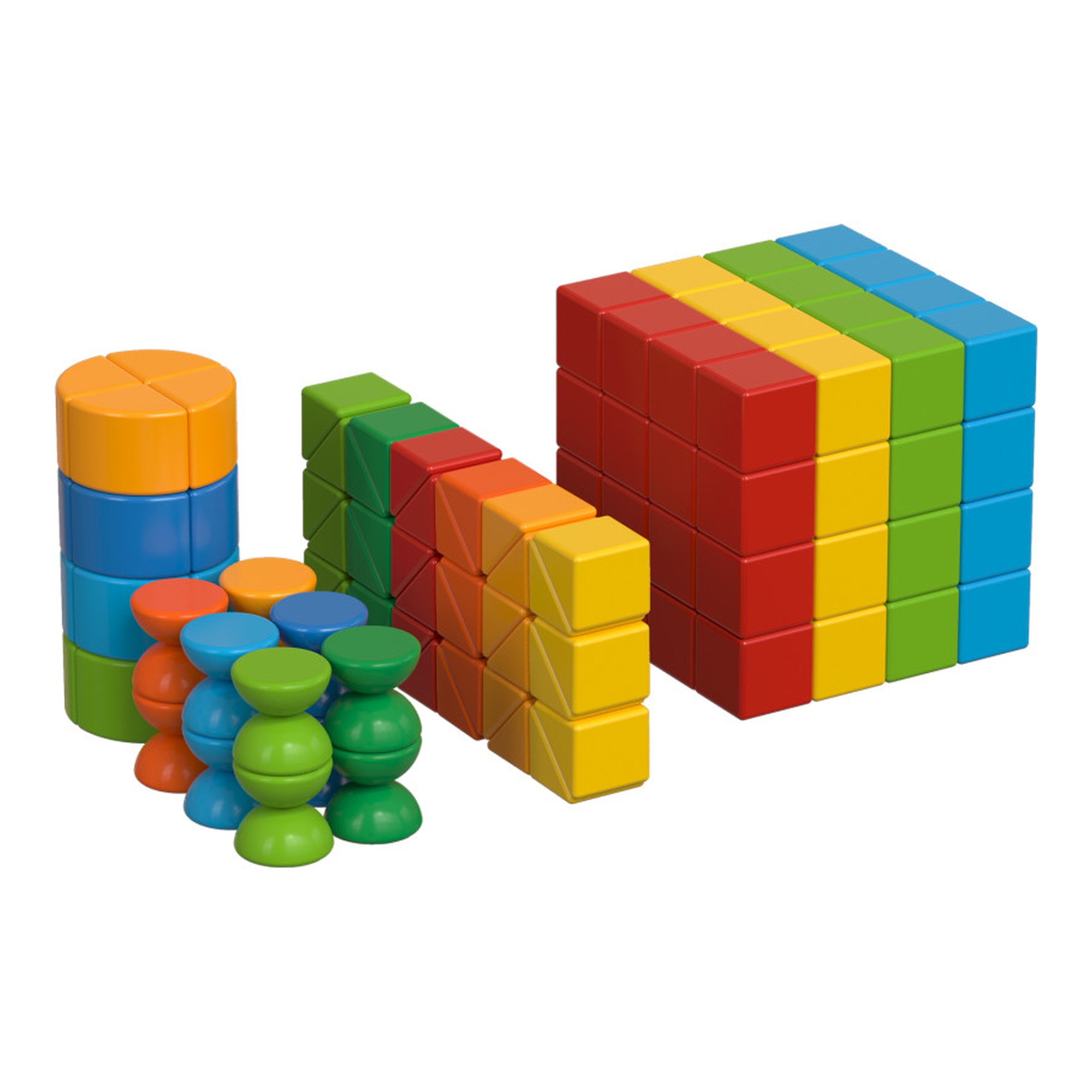 Magnetic Building Blocks, 164 Pieces