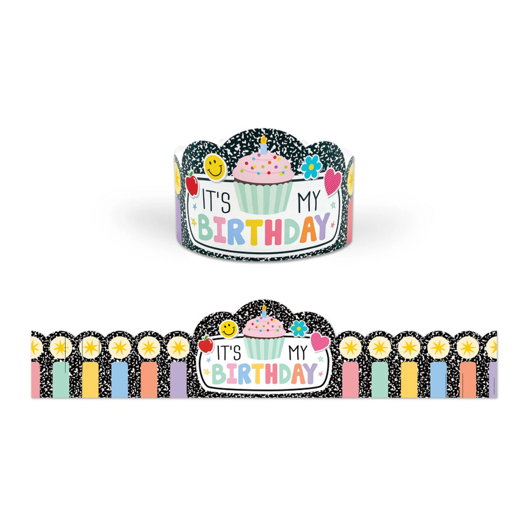 Birthday Celebration Crowns, Multicolor, 75-Pack