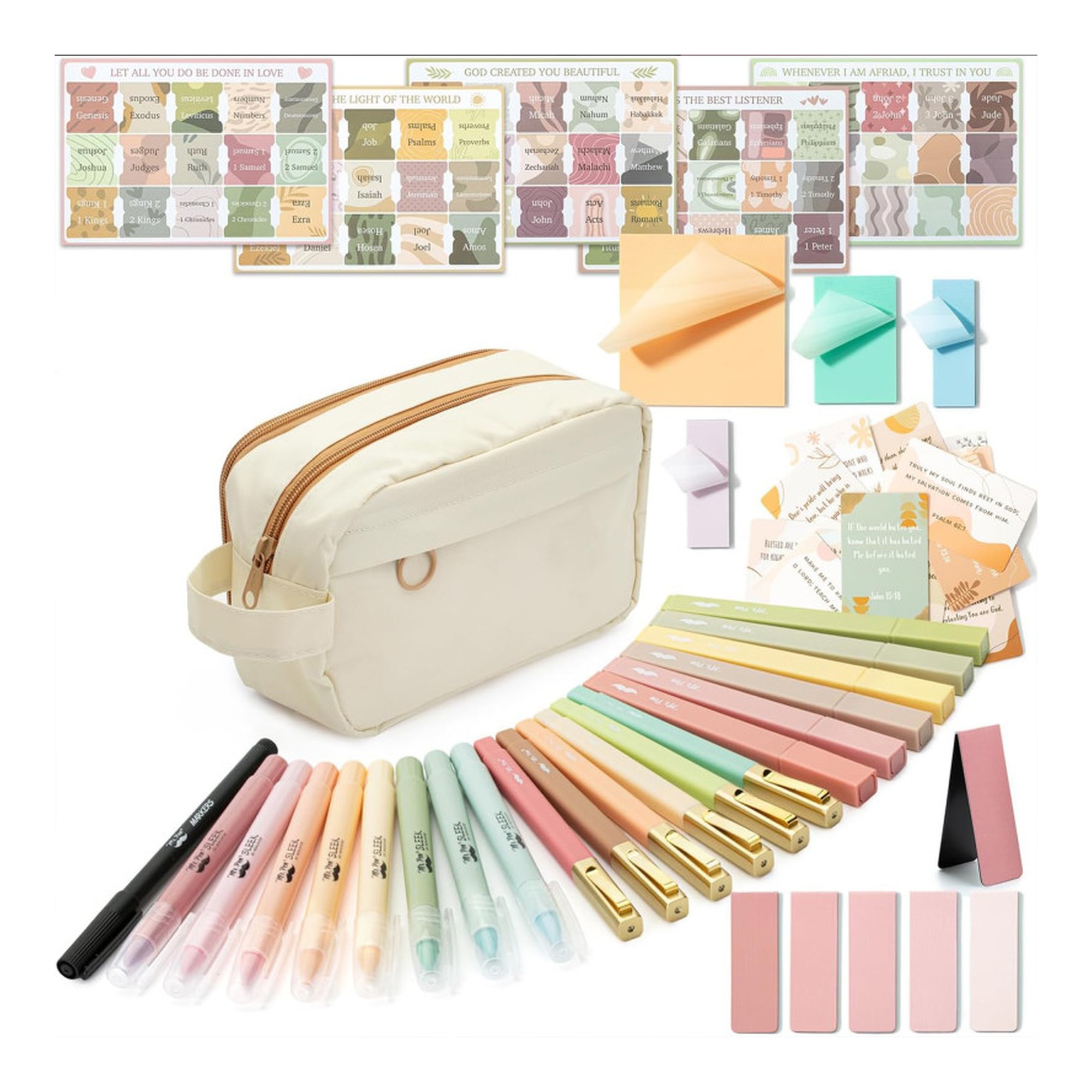 127-Piece Bible Study Journaling Set with Storage Case