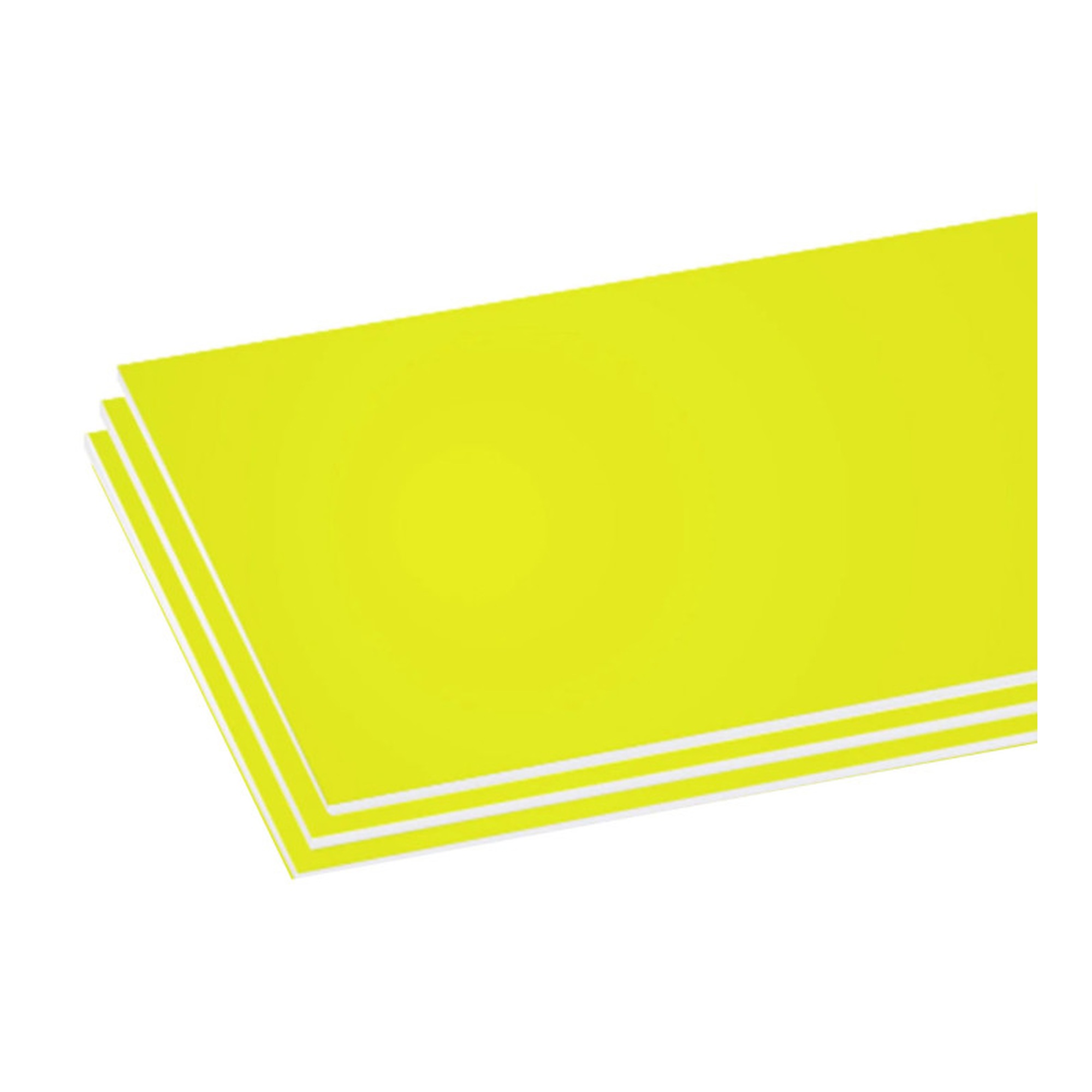 Fluorescent Yellow Foam Board, 3-Pack