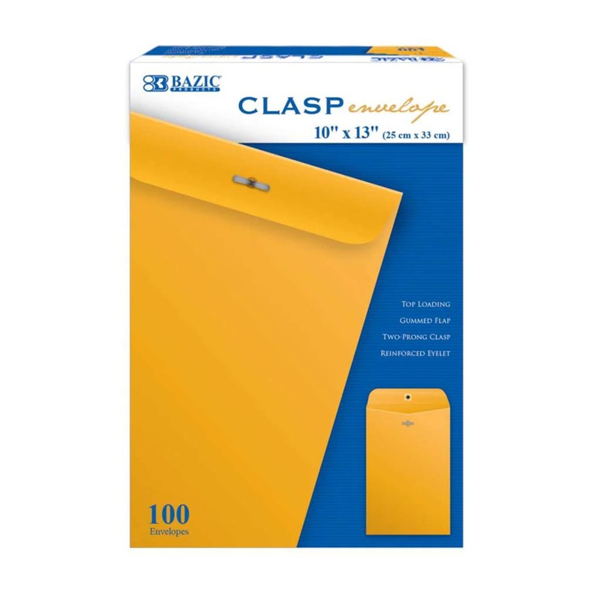 Brown Kraft Clasp Envelopes, 10 x 13, 100/Box