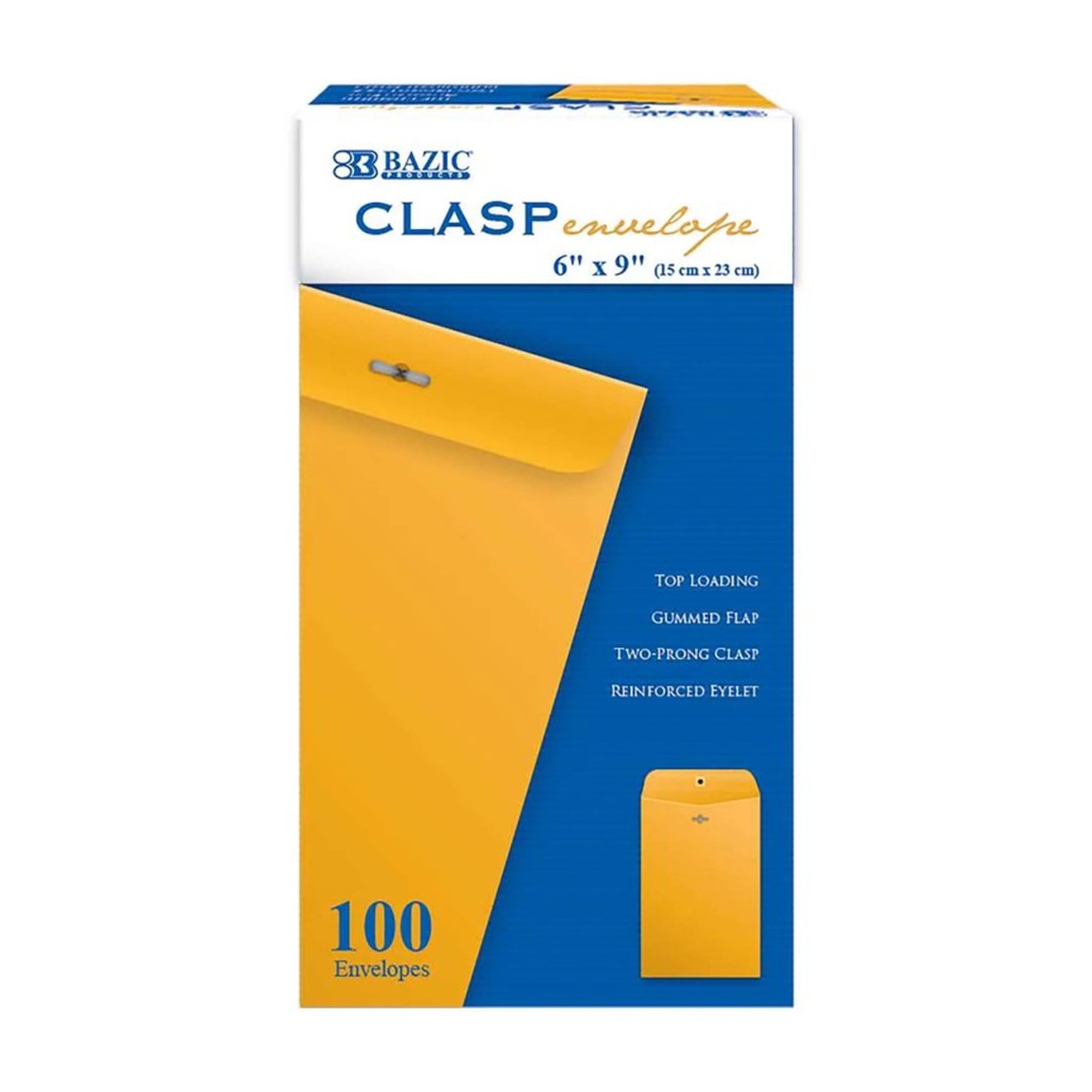 Brown Kraft Clasp Envelopes, 6 x 9 in., Box of 100