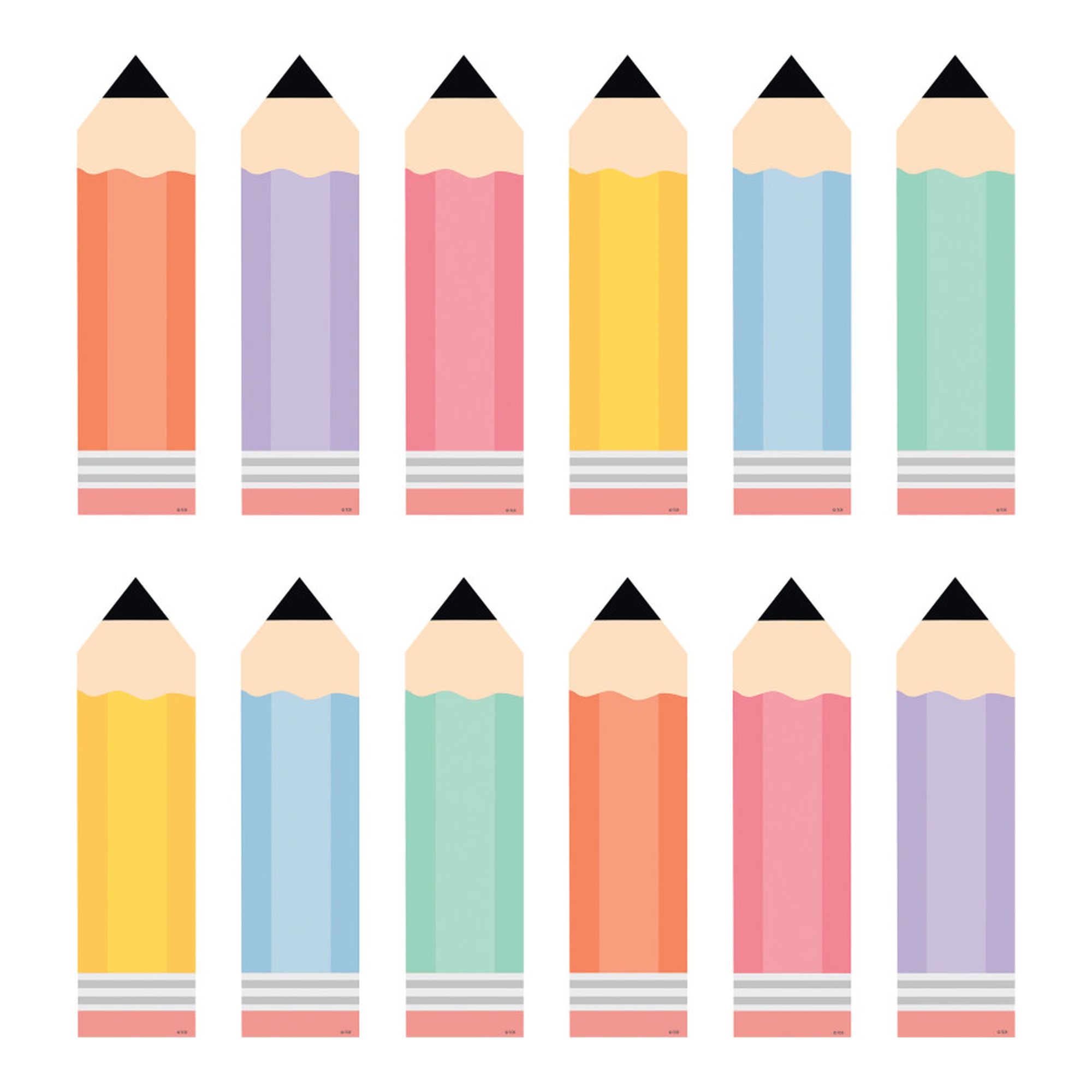 Cool for School Pencil Accents, Multicolor, 100/Pack