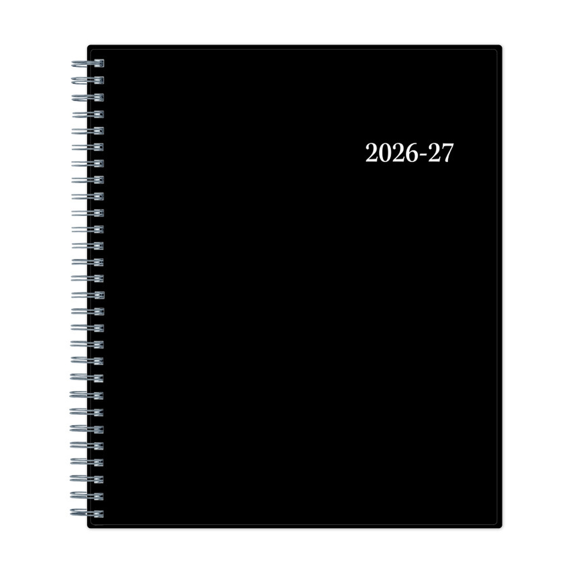 2027 Weekly and Monthly Planner, Black, 8 x 10