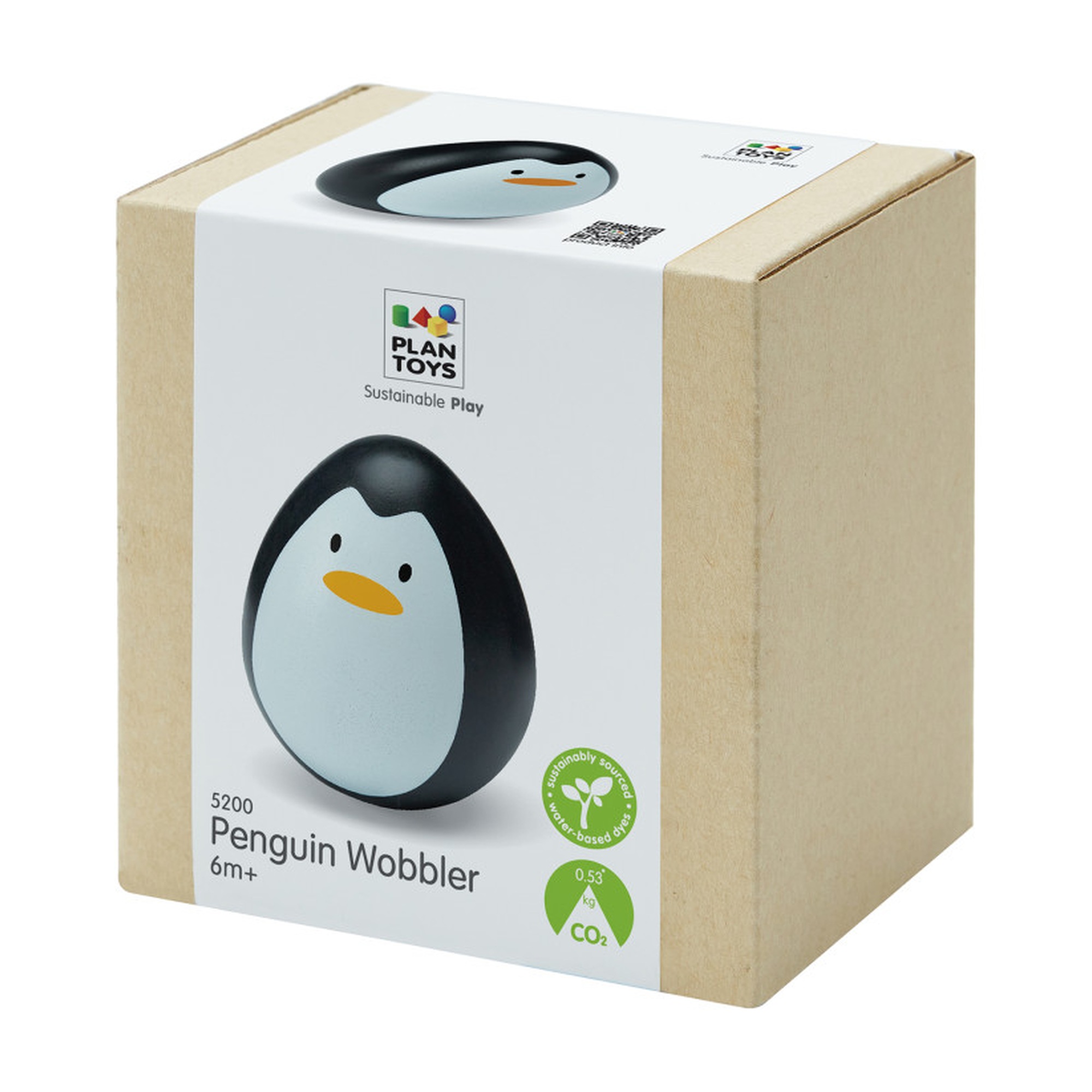 Penguin Wooden Wobbler Toy