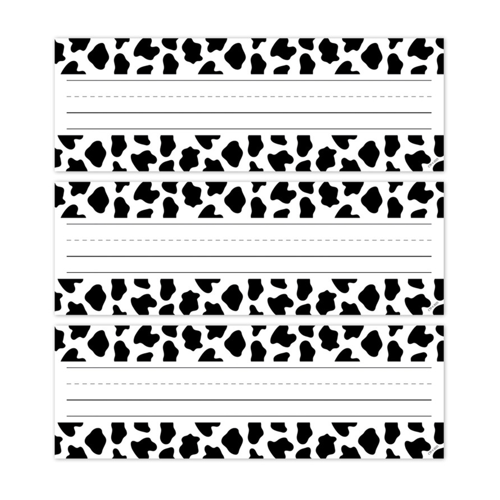Farm Friends Cow Print Name Plates, 108 Count