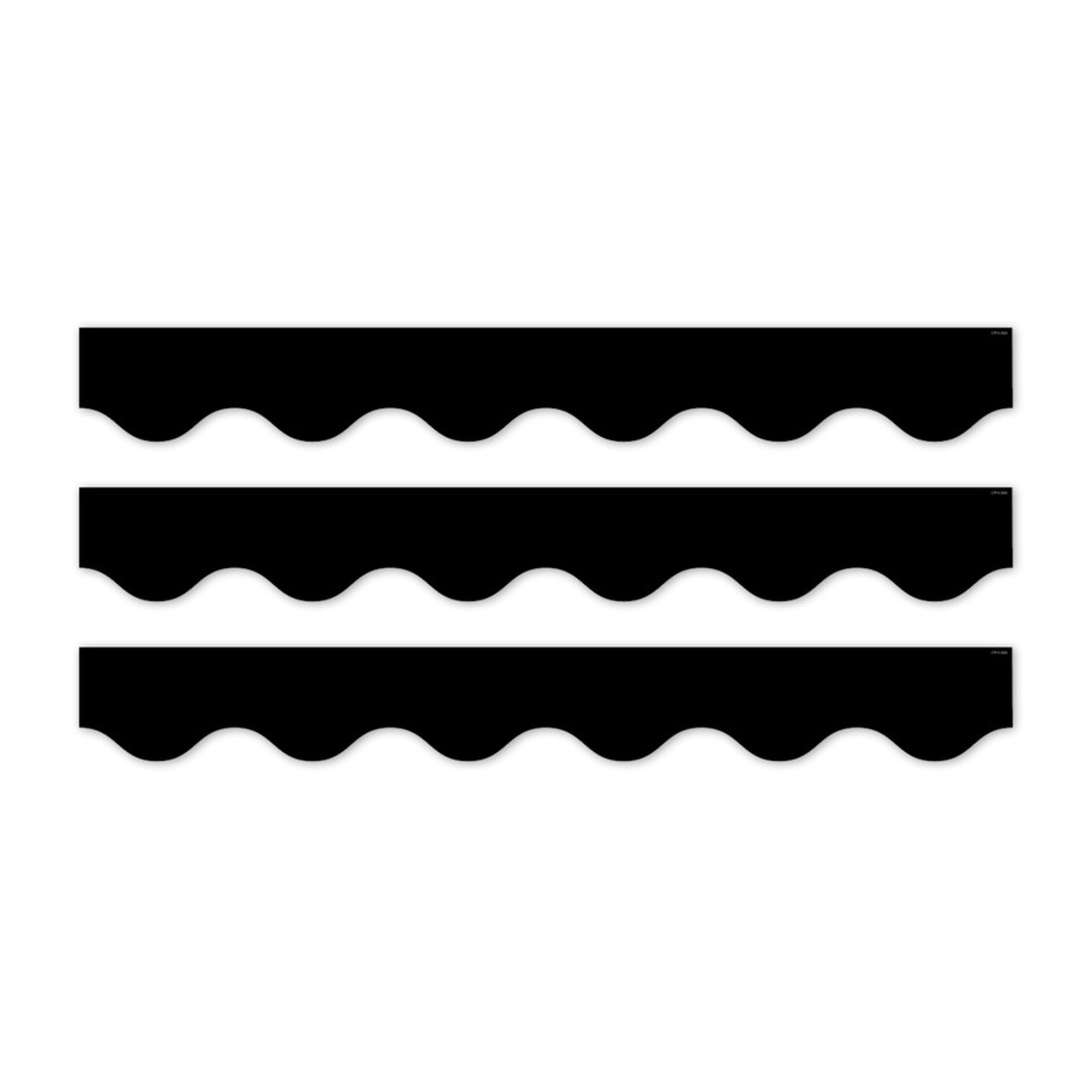 Black Wavy Bulletin Board Border, 3-Pack