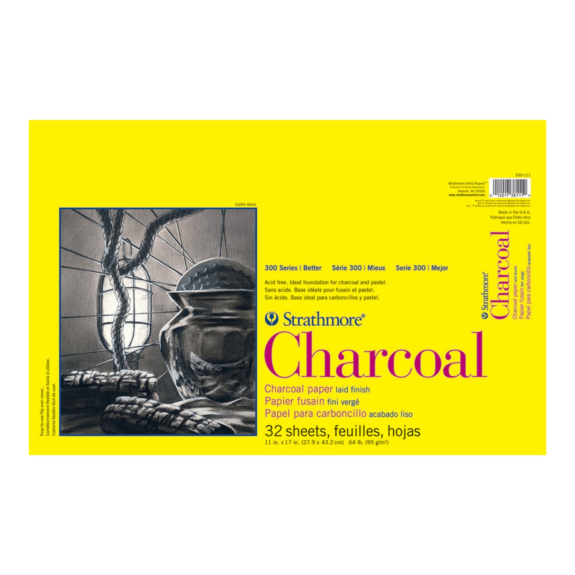 300 Series Charcoal Paper Pad, 11 x 17 in., 32 Sheets