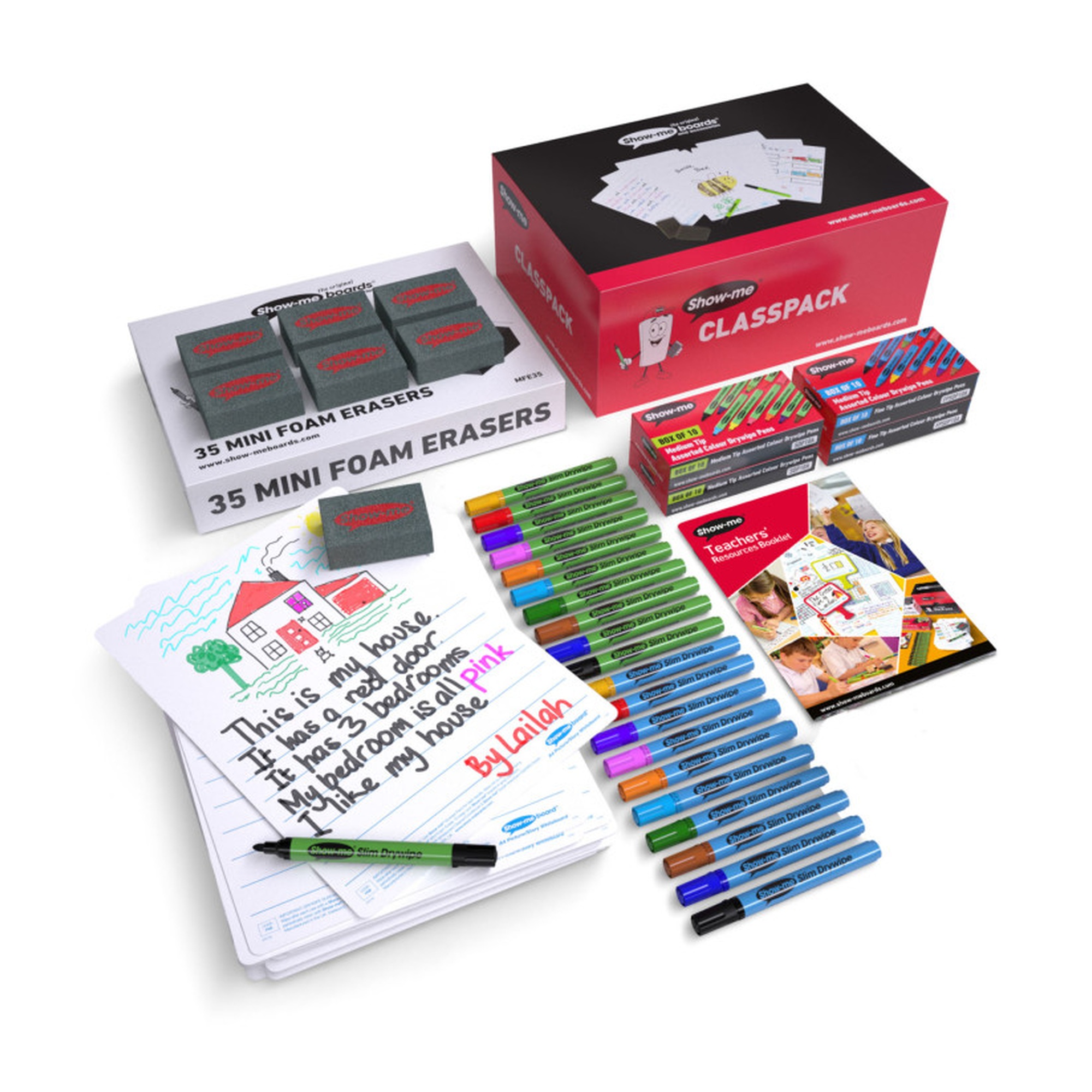 Picture Story Dry Erase Lapboard Classpack, 35 Sets