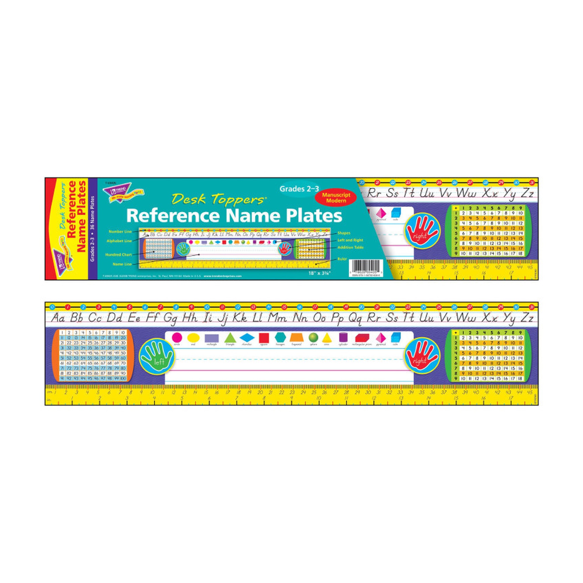 Grades 2–3 Desk Reference Name Plates, 36 Pack