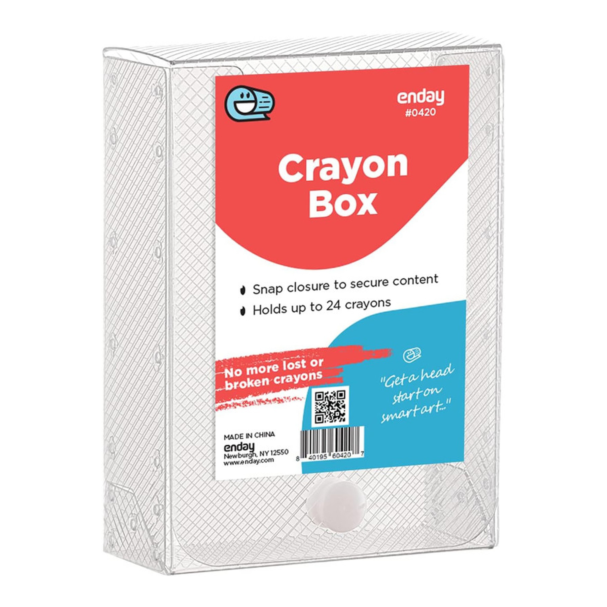 Clear Plastic Crayon Storage Box
