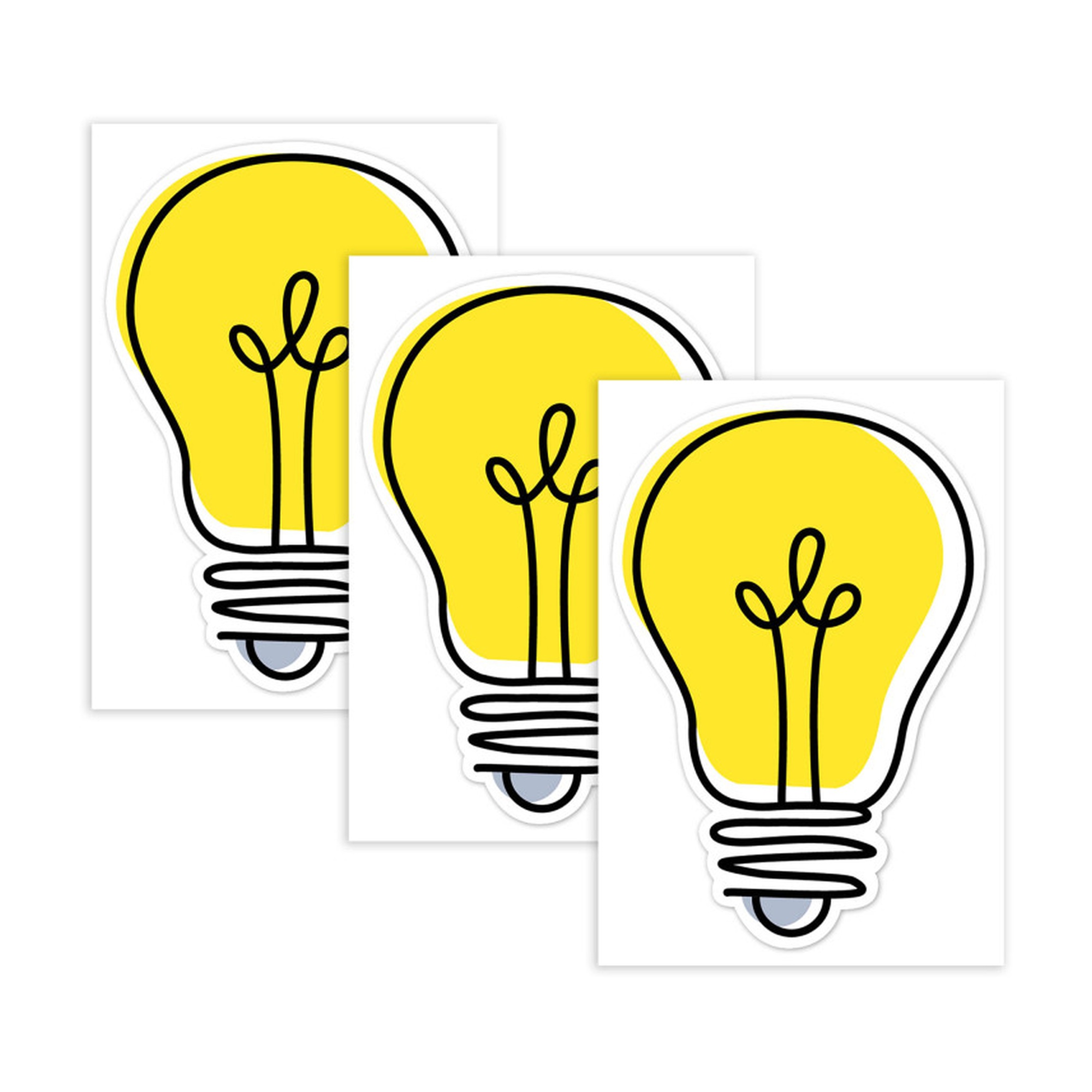 Doodle Lightbulb Designer Cut-Outs, 108 Count