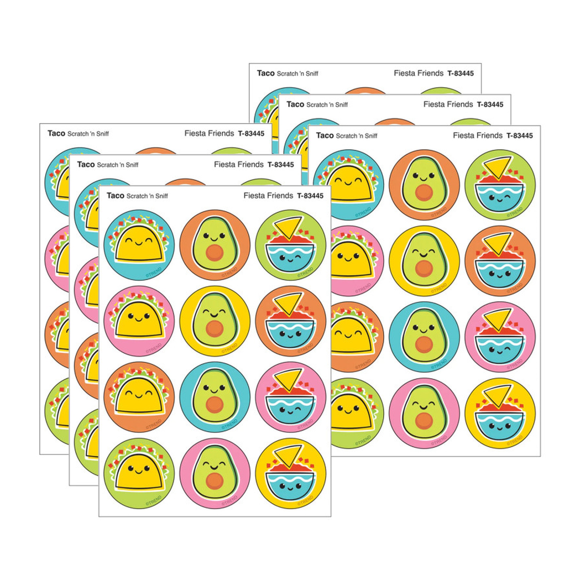 Fiesta Friends Taco Scent Scratch-and-Sniff Stickers, 288 Count