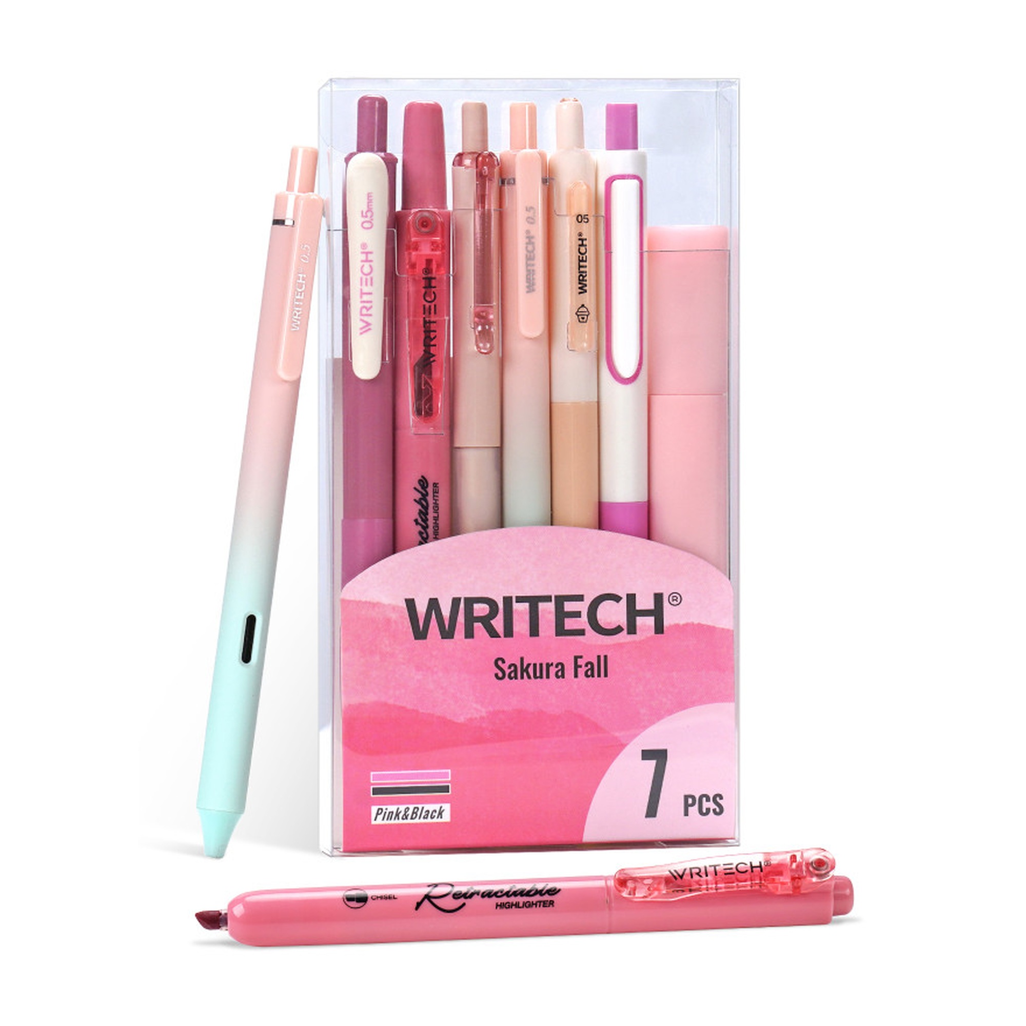 Sakura Fall Pink Color-Coded Journaling Kit, 7 Pieces