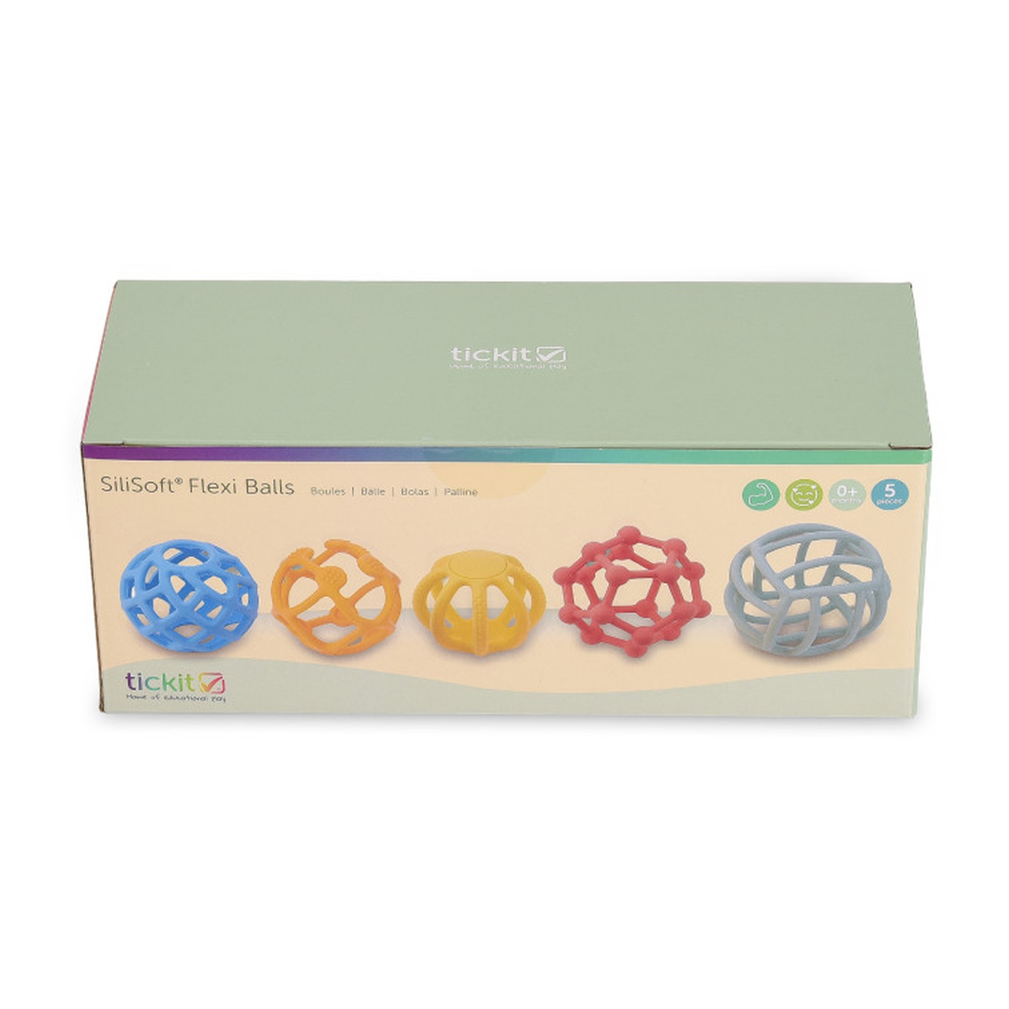 Rainbow Flexible Sensory Balls, Set of 5