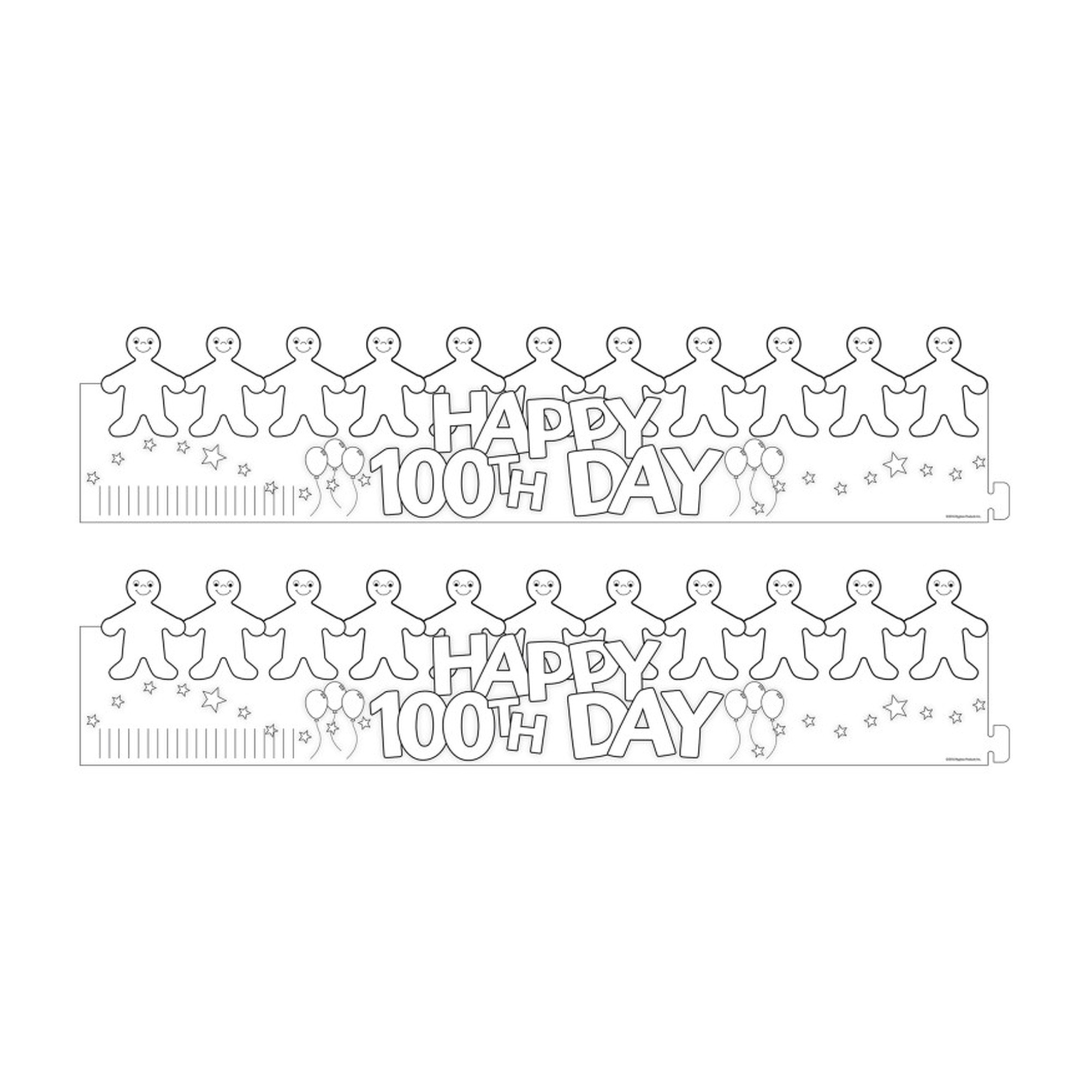 Happy 100th Day Paper Crowns, 48 Count