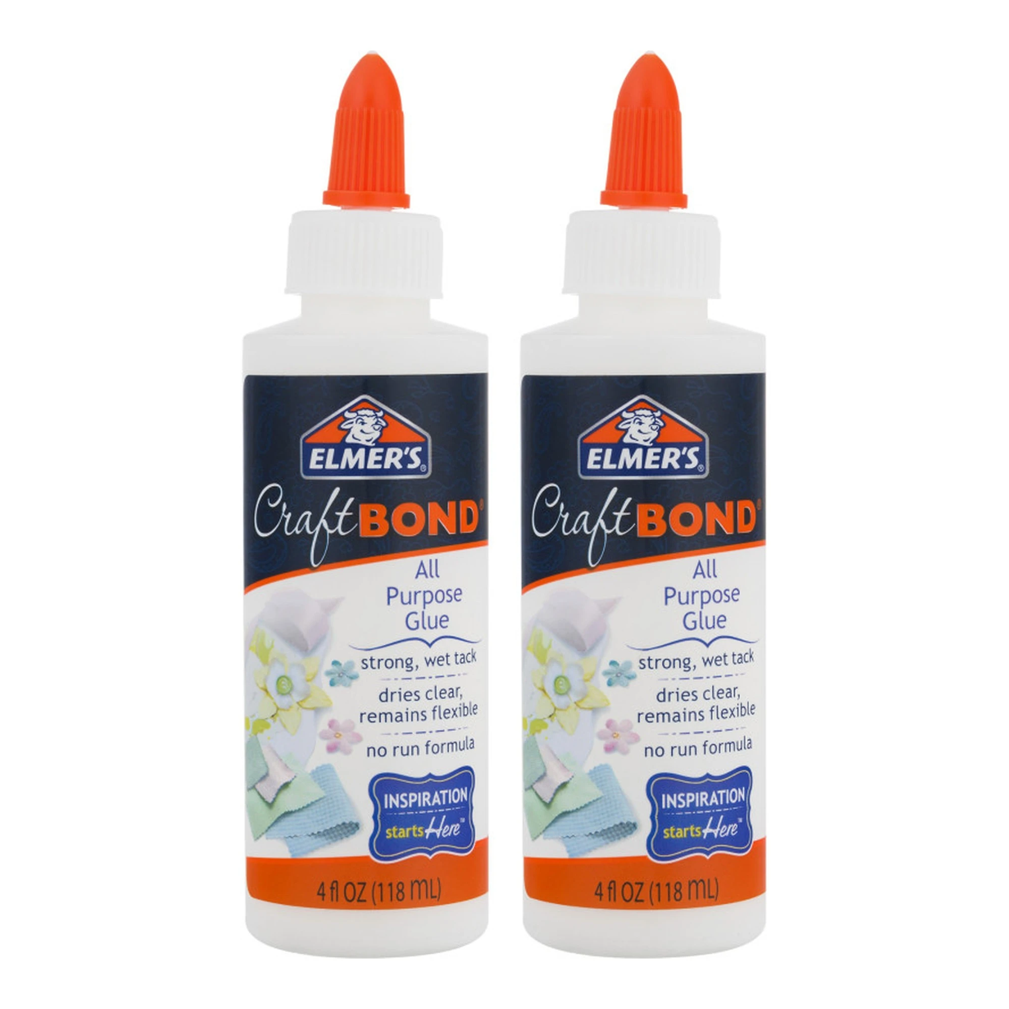All-Purpose Craft Glue, 4 oz Bottles, Pack of 2