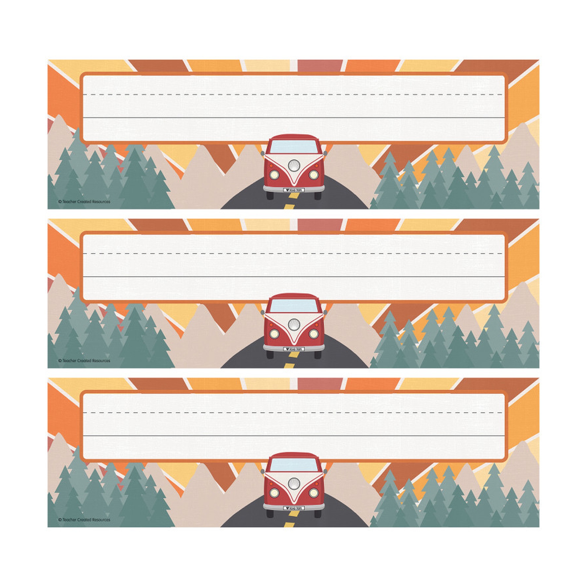 Moving Mountains Road Trip Flat Name Plates, 108 Count
