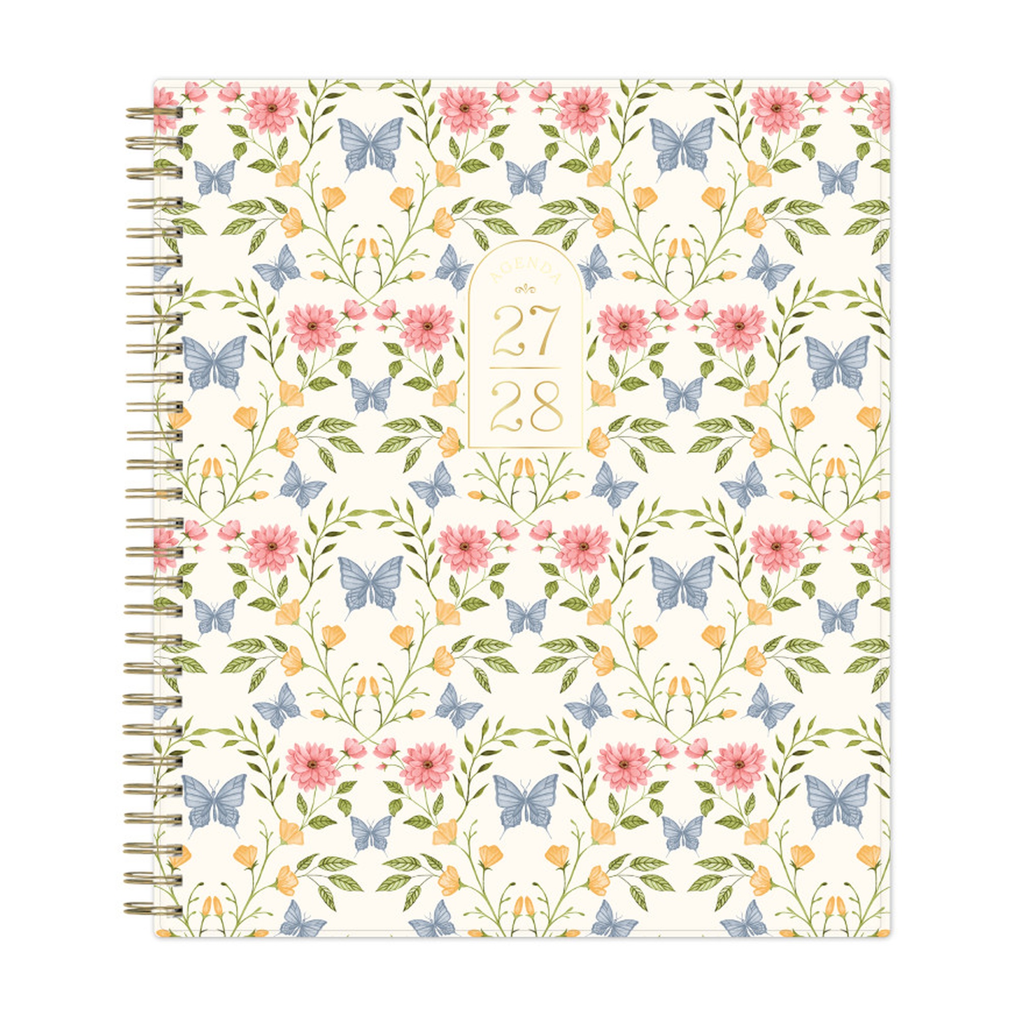 2027 Large Print Monthly Planner with Butterfly Floral Cover