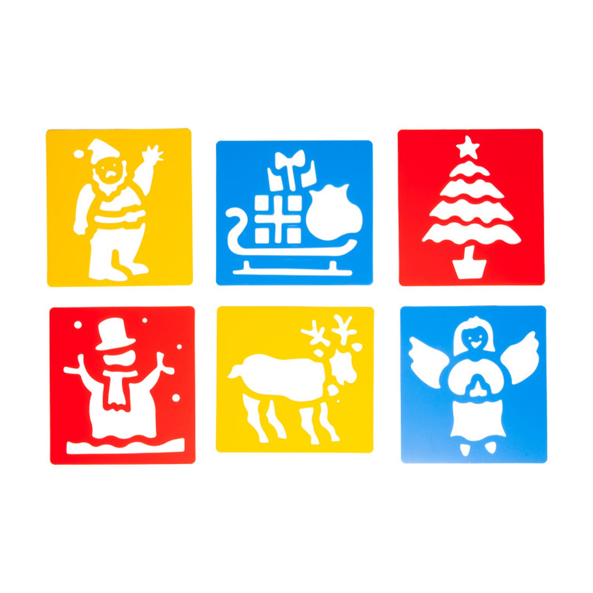 Christmas Plastic Stencil Set, 6 Pack