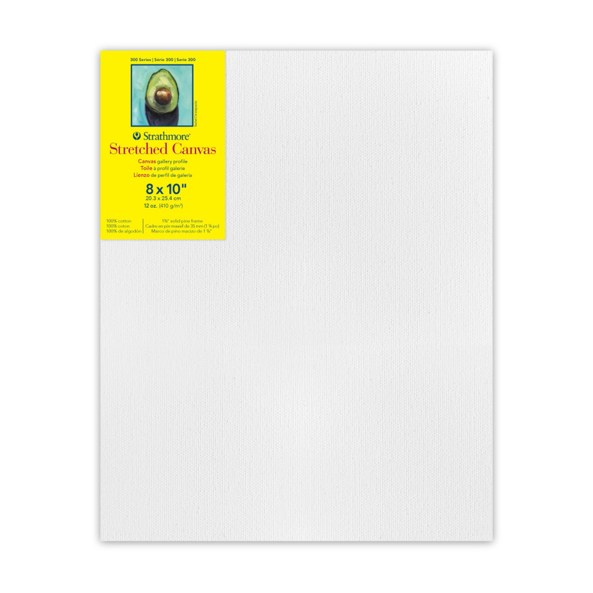 Triple-Primed Stretched Cotton Canvas, 8 x 10 in.