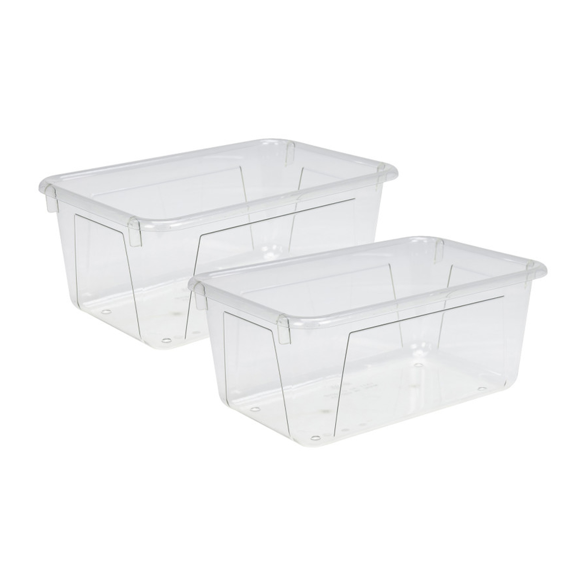 Clear Classroom Cubby Bins, 2-Pack