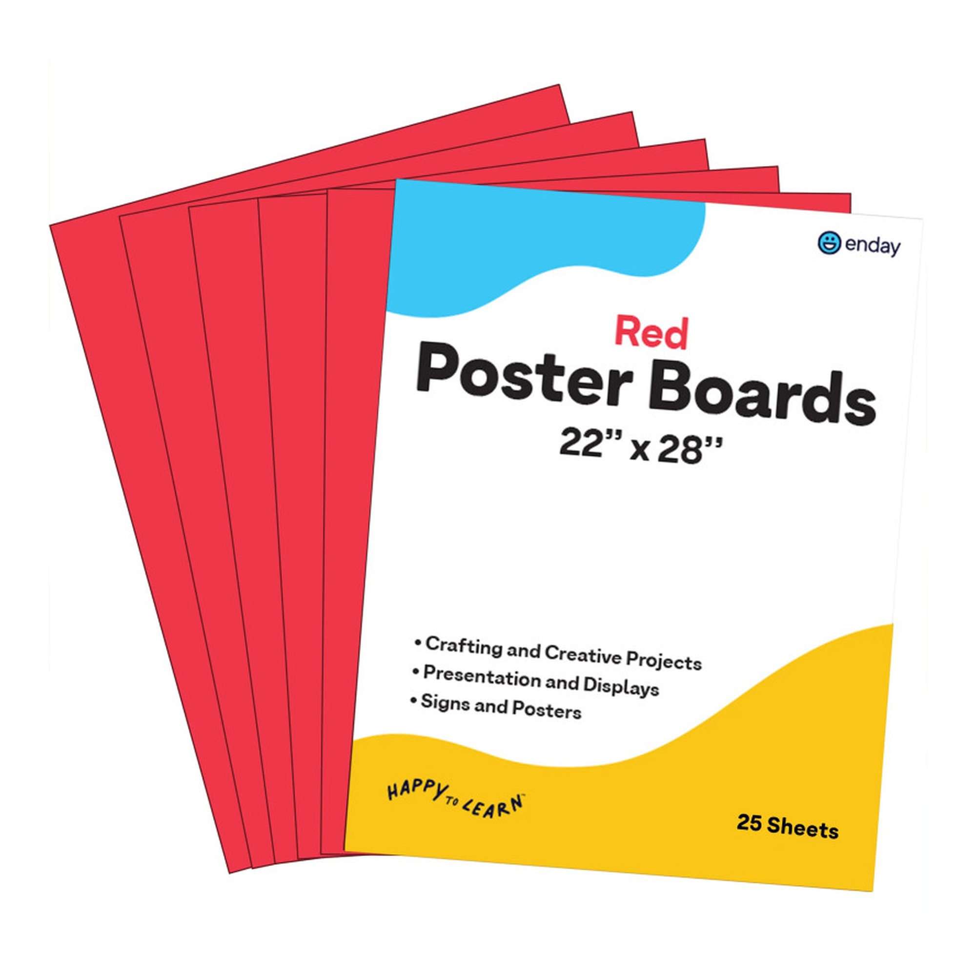 Red Poster Board, 22 x 28 Inches, 50-Pack